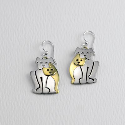 Best Friends Mixed Metals Wire Earrings - Image 2