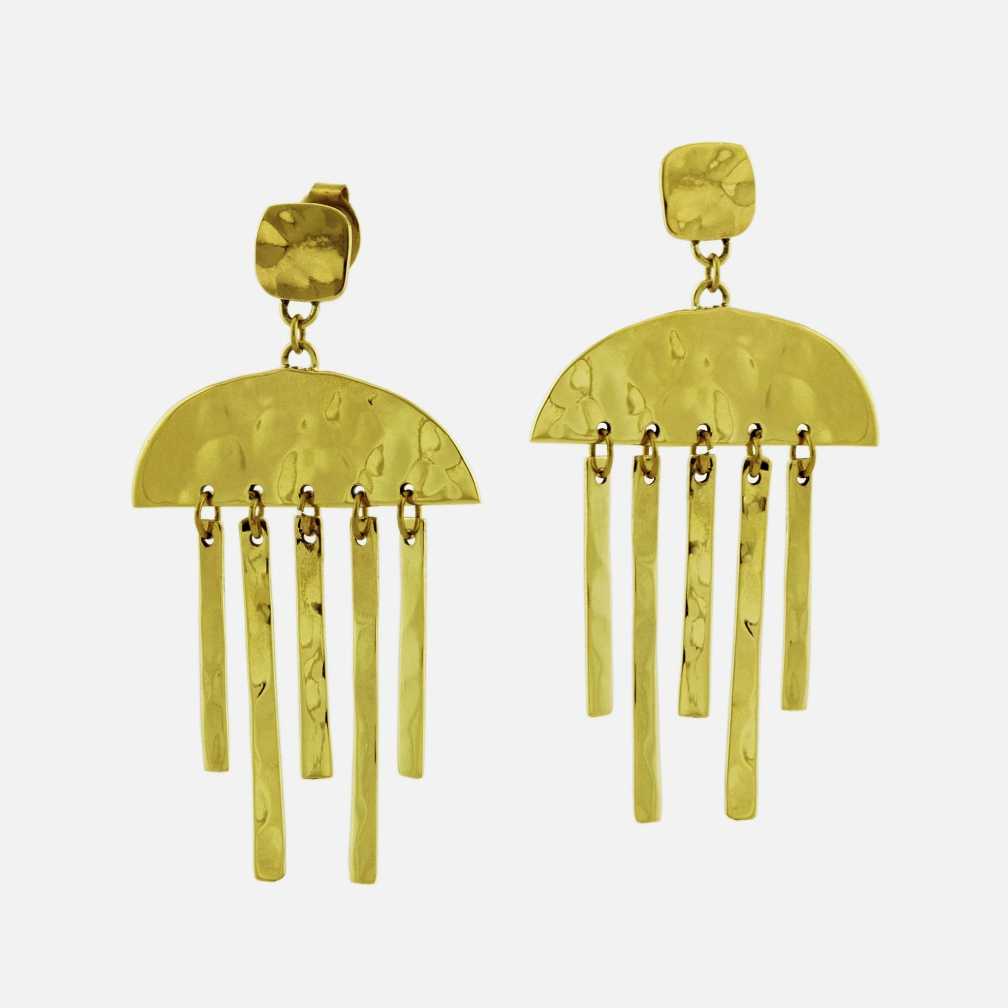 Chapala Hammered Post Earrings - Image 2