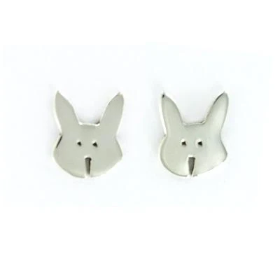 Rabbit Sterling Silver Post Earrings - Image 2