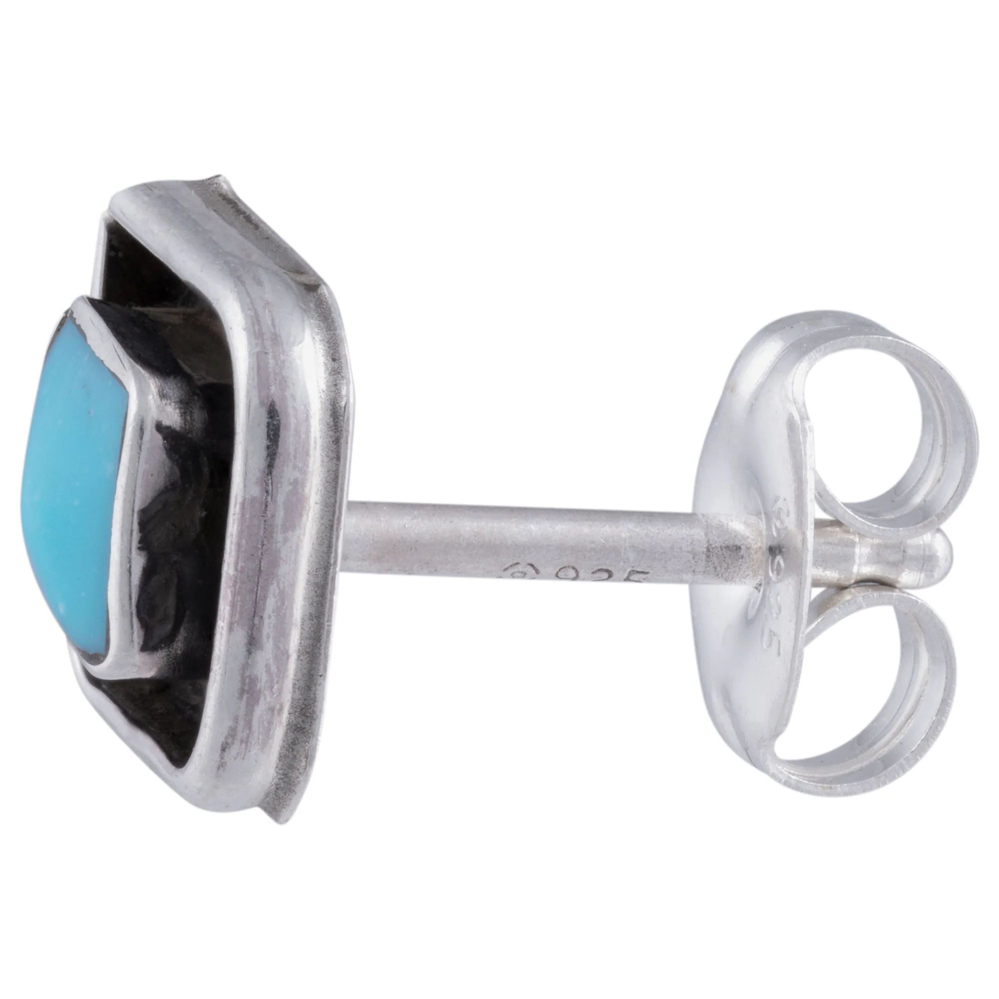 Sterling Zuni Shadowbox Earrings - Image 6