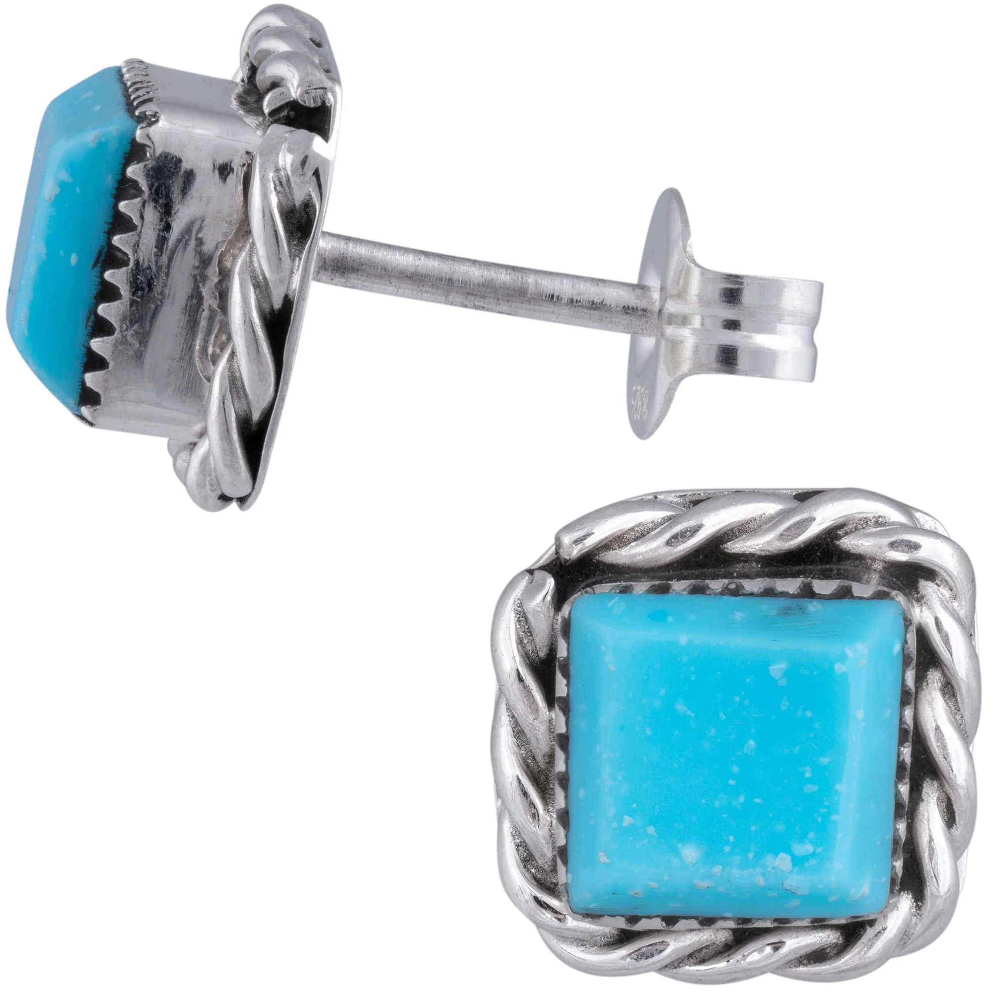 Sterling Zuni Twisted Post Earrings - Image 7