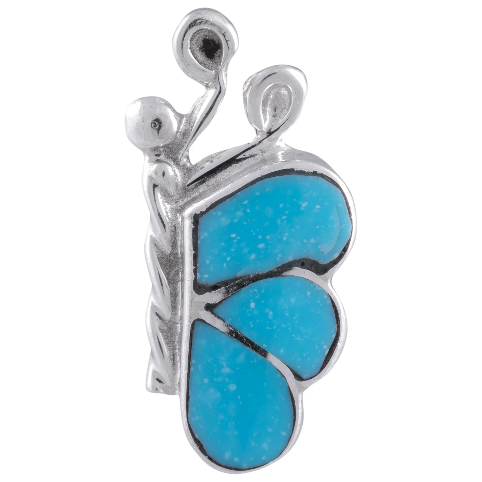 Sterling Silver Zuni Butterfly Earrings - Image 2