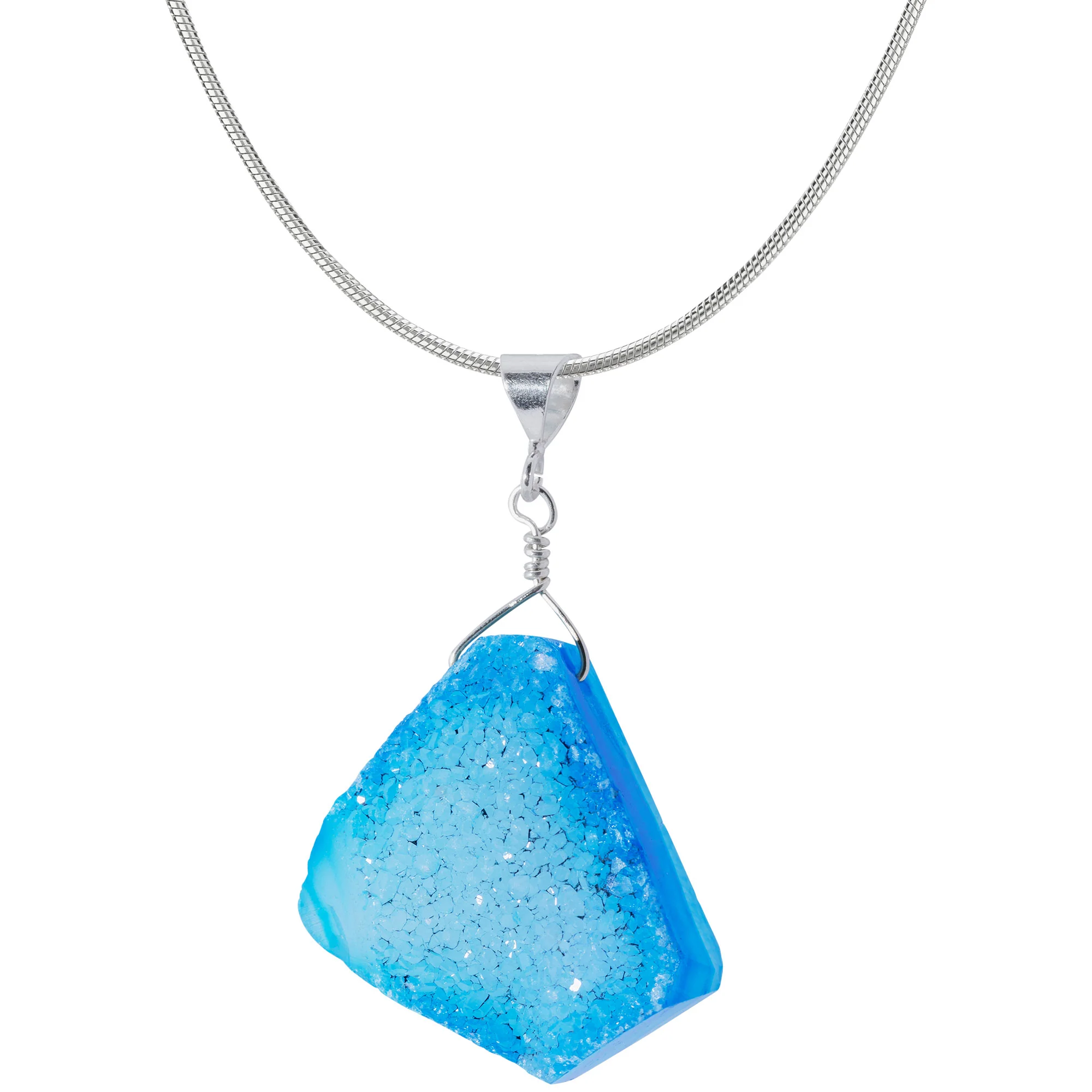 Cool Hues Sterling Silver & Druzy Necklace - Image 5