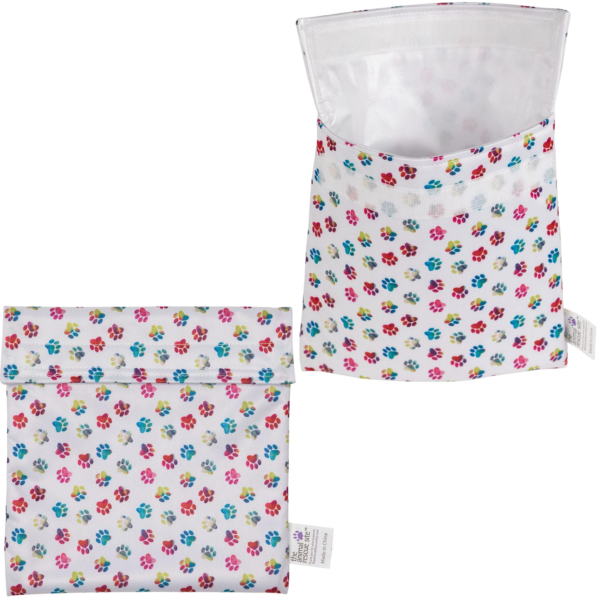 Paw Print Reusable Snack Pouch - Set of 2 - Image 10