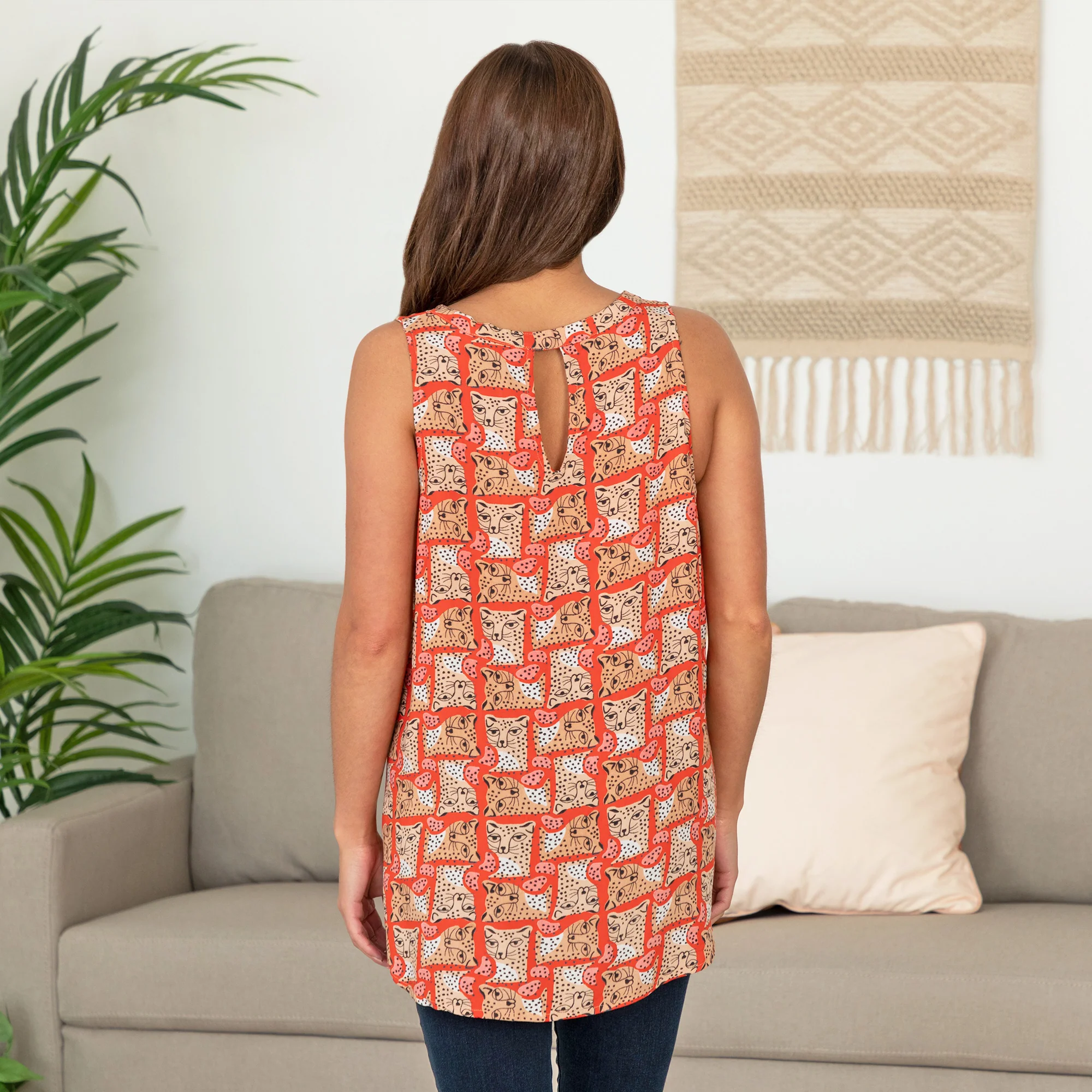Wildlife Whimsy Sleeveless Top - Image 4