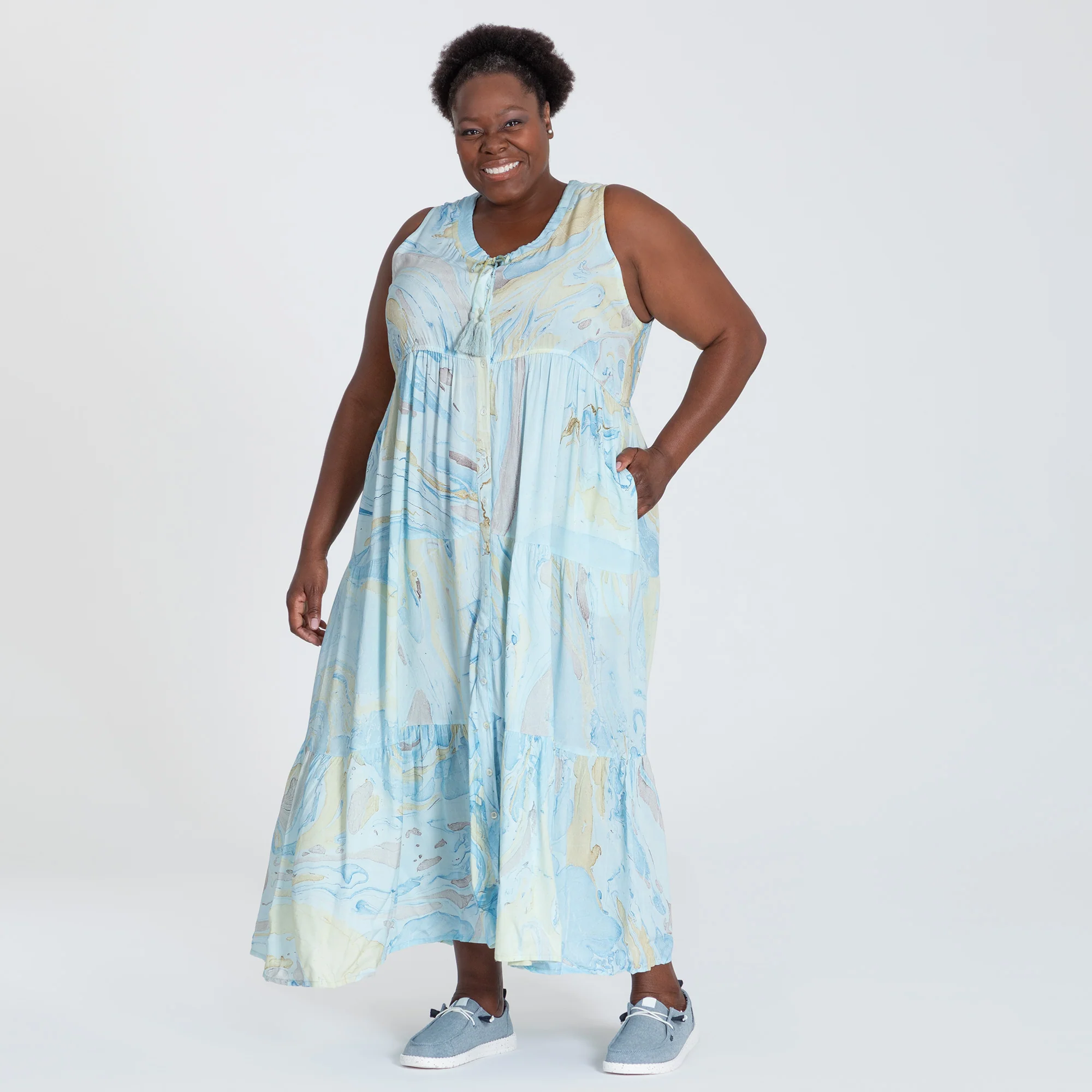 Saltwater Swirl Long Dress - Image 7