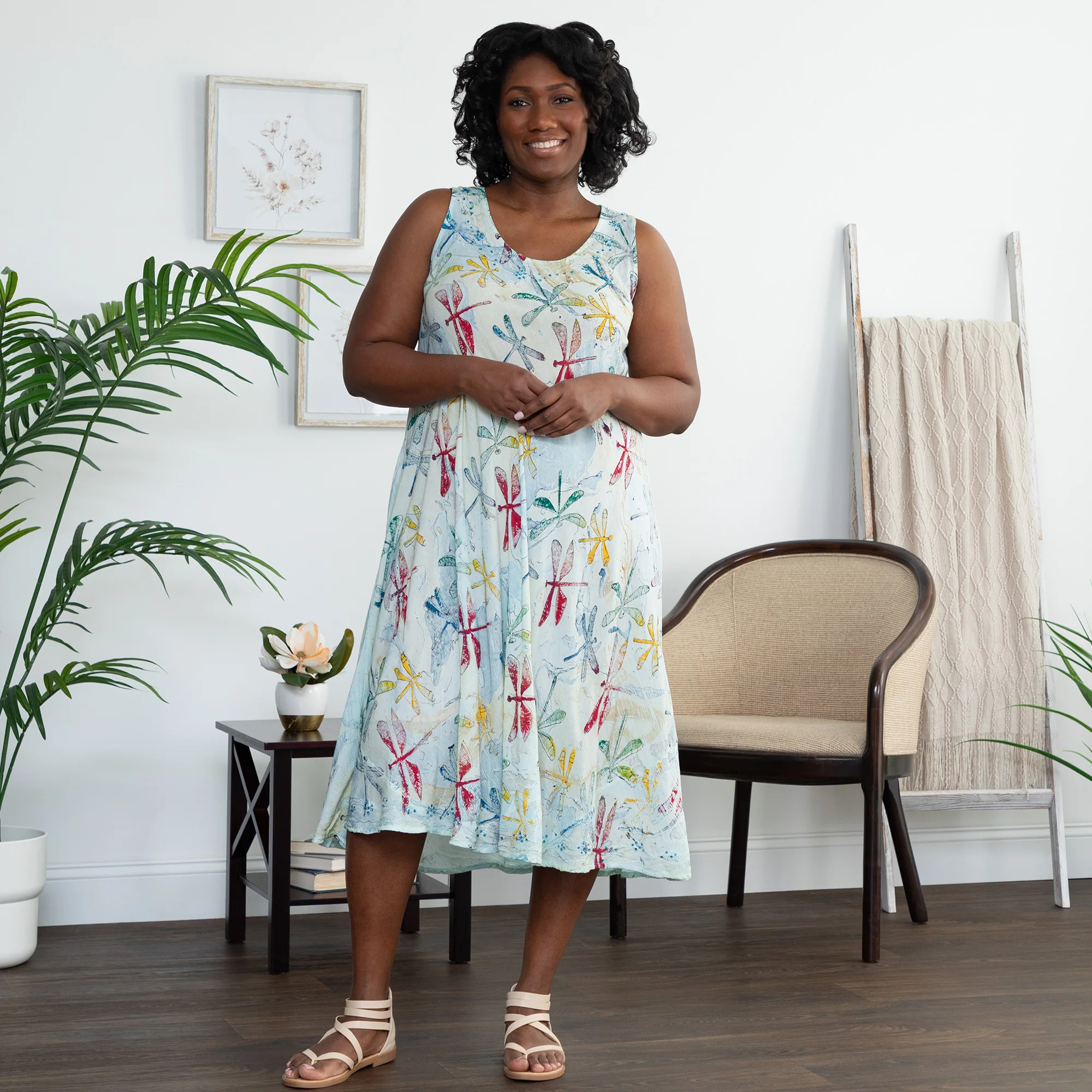 Dancing Dragonflies Long Dress | Fair Trade - Image 7