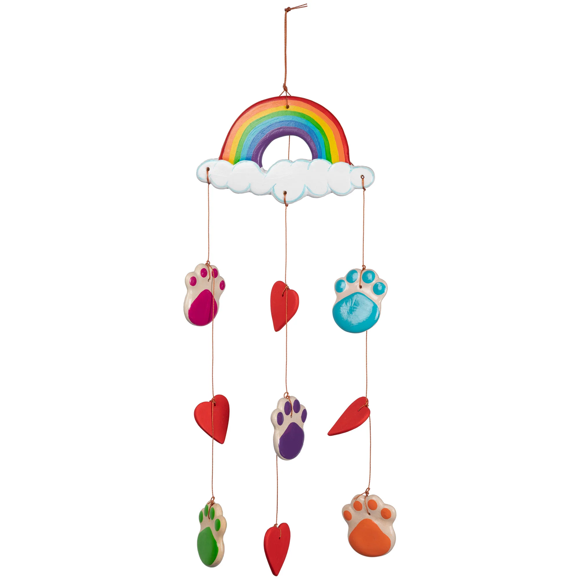 Always in My Heart Paw Print Ceramic Chime - Image 3