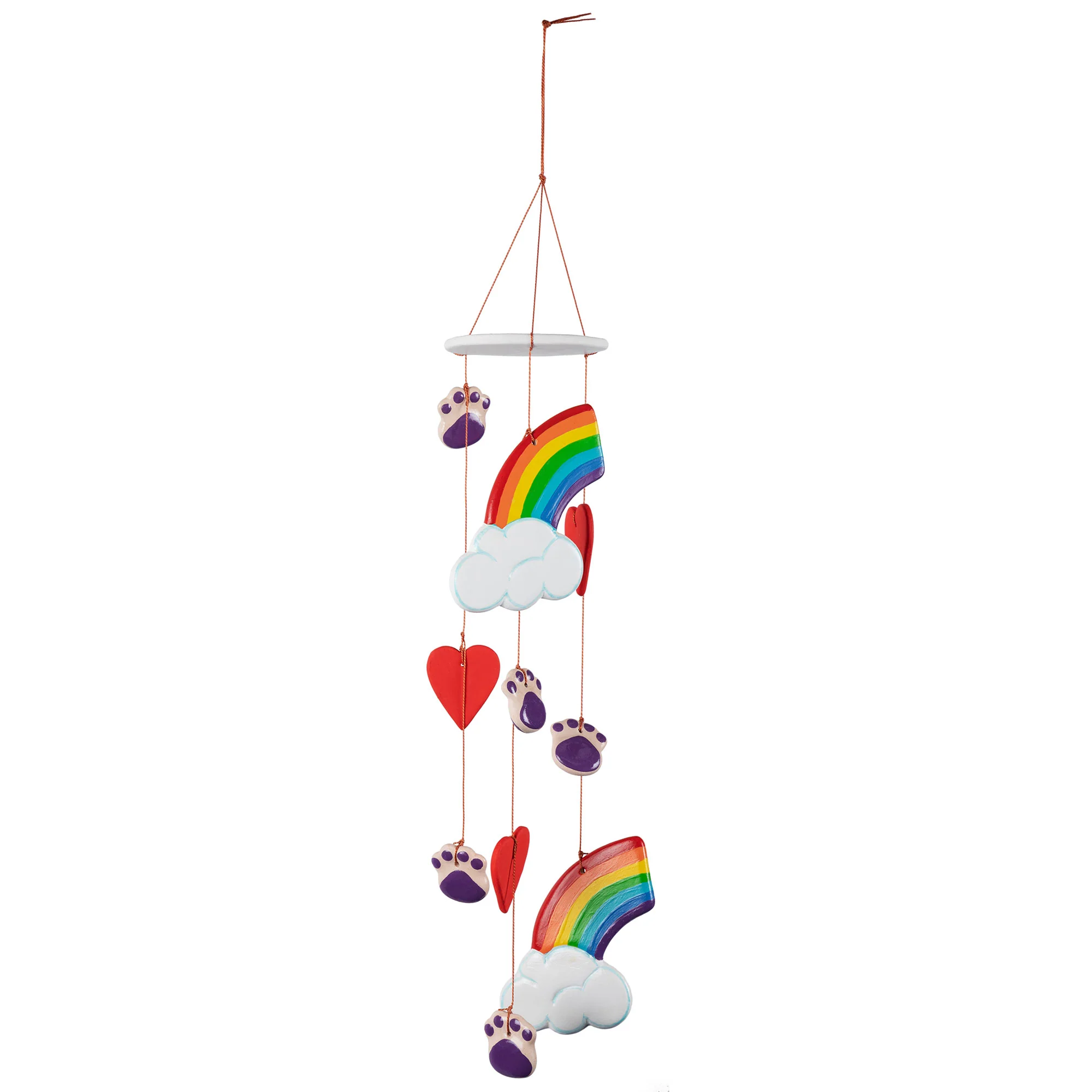 Rainbow Bridge Paw Print Ceramic Chime - Image 6