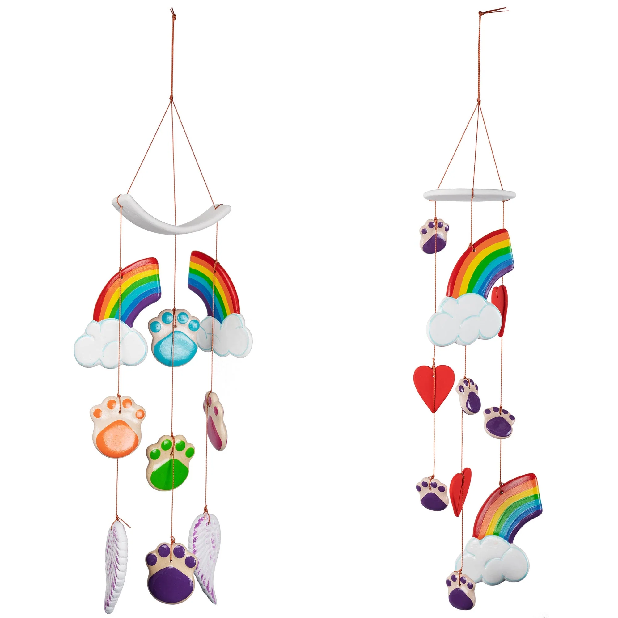 Rainbow Bridge Paw Print Ceramic Chime - Image 8