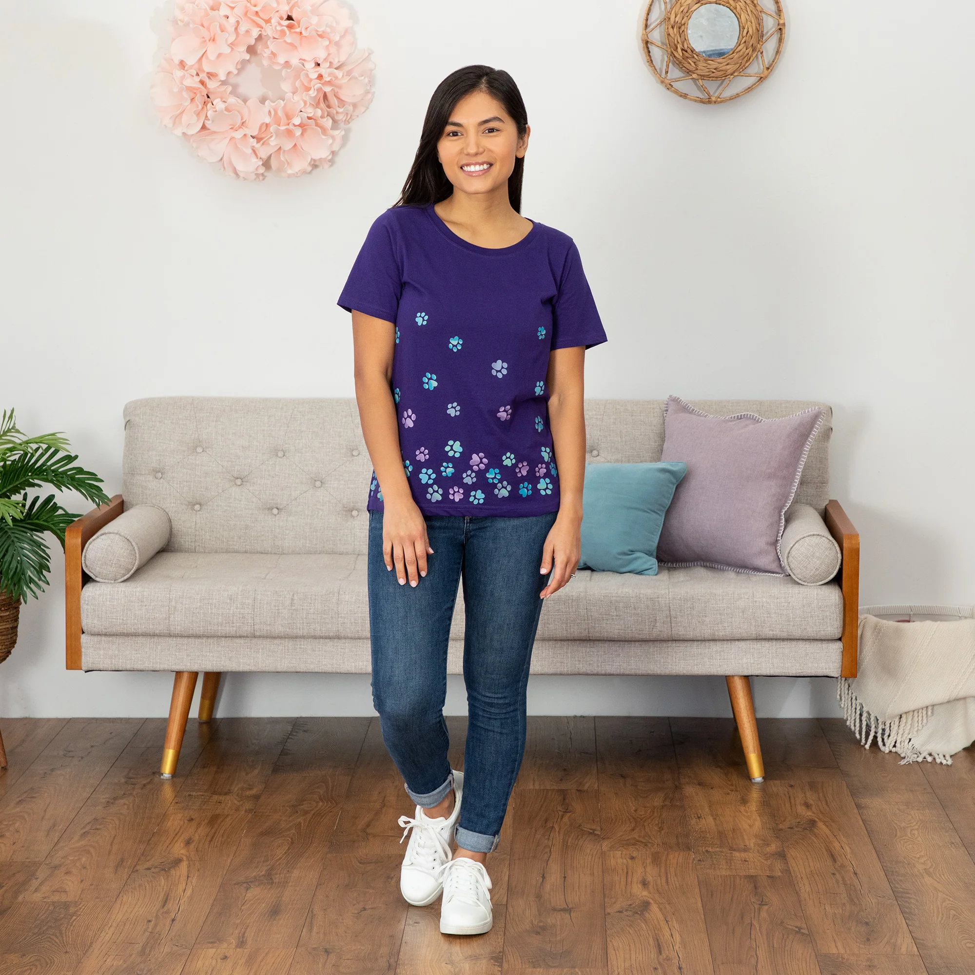 Tumbling Paws Gradient Short Sleeve T-Shirt - Image 5