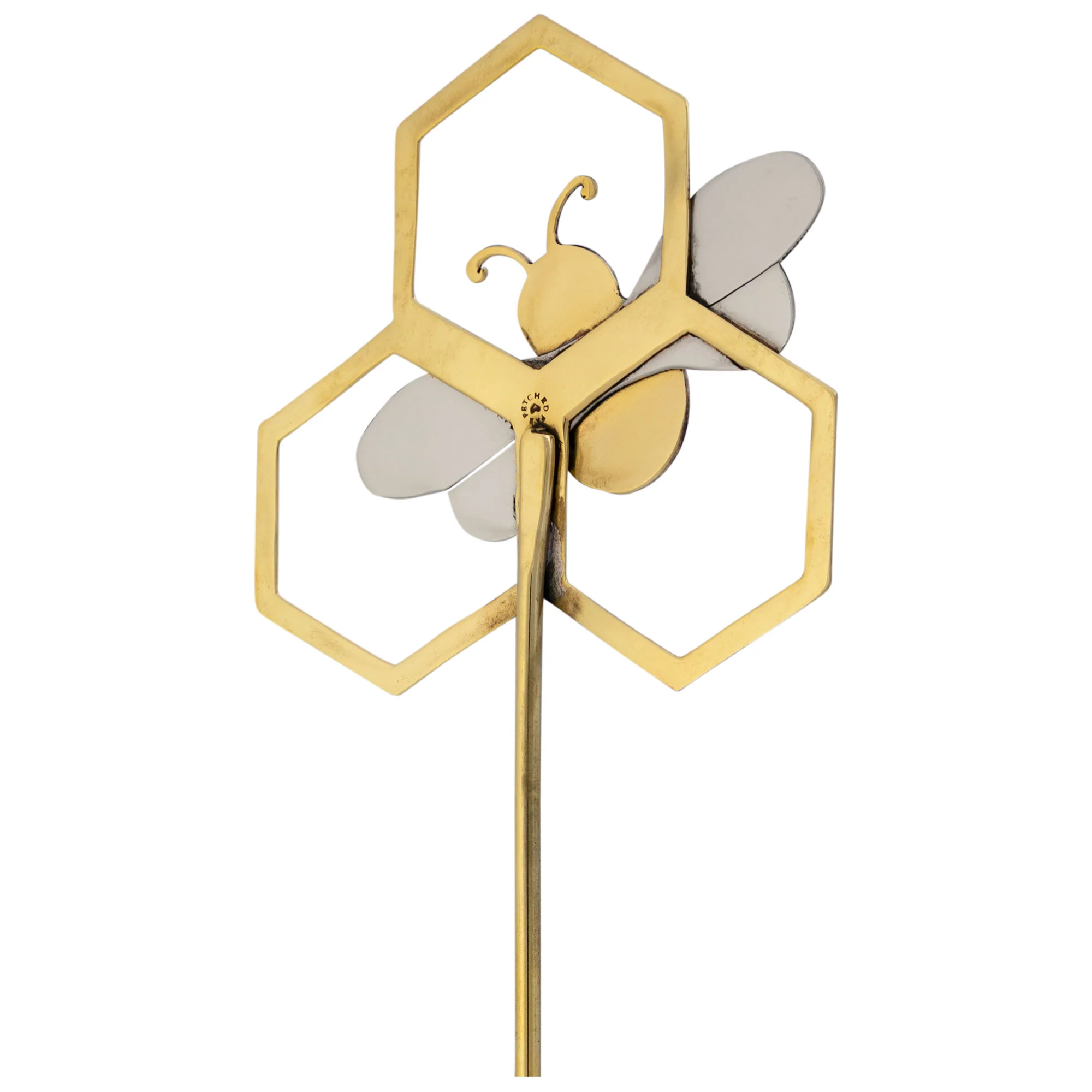 Honeycomb Bee Mixed Metal Plant Stake - Image 3
