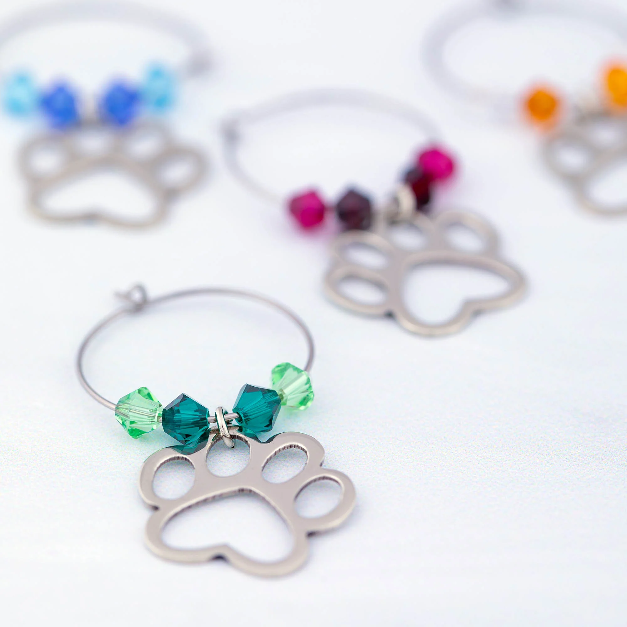 Paw Prints Wine Charms - Set of 4 - Image 2