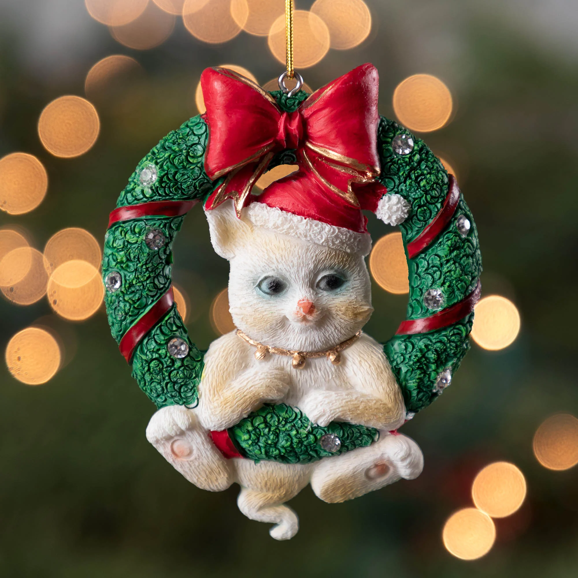 Merry Christmas Wreath Ornament - Image 3