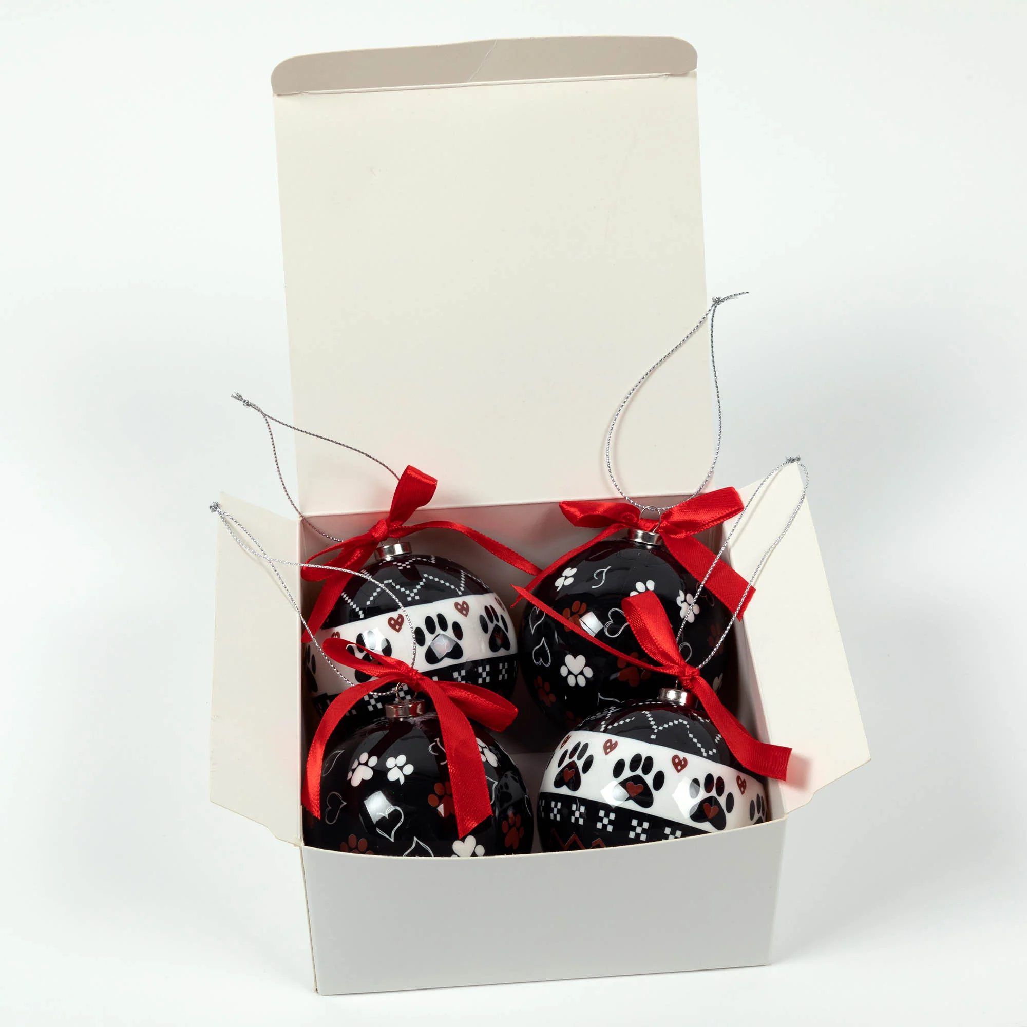 Tis The Season Paws & Hearts Ornament - Set of 4 - Image 3