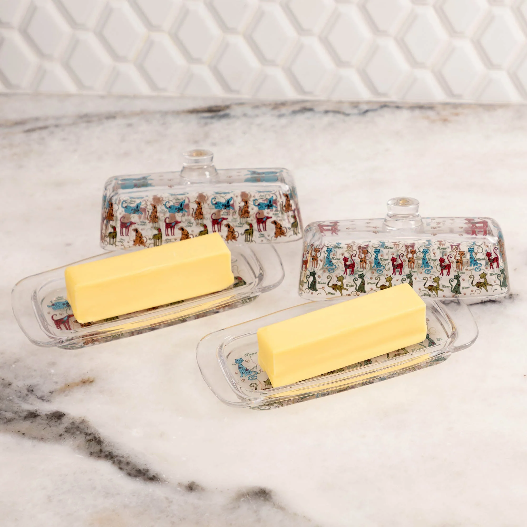 Festival Pet Glass Butter Dish - Image 6