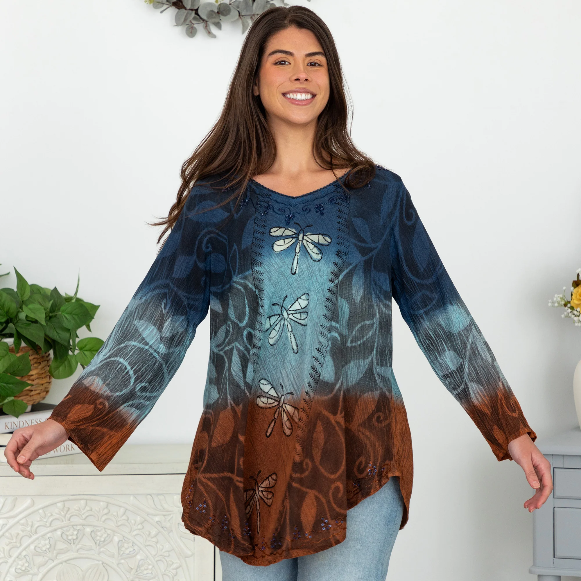 Light Up the Sky Long Sleeve Tunic | Fair Trade - Image 7