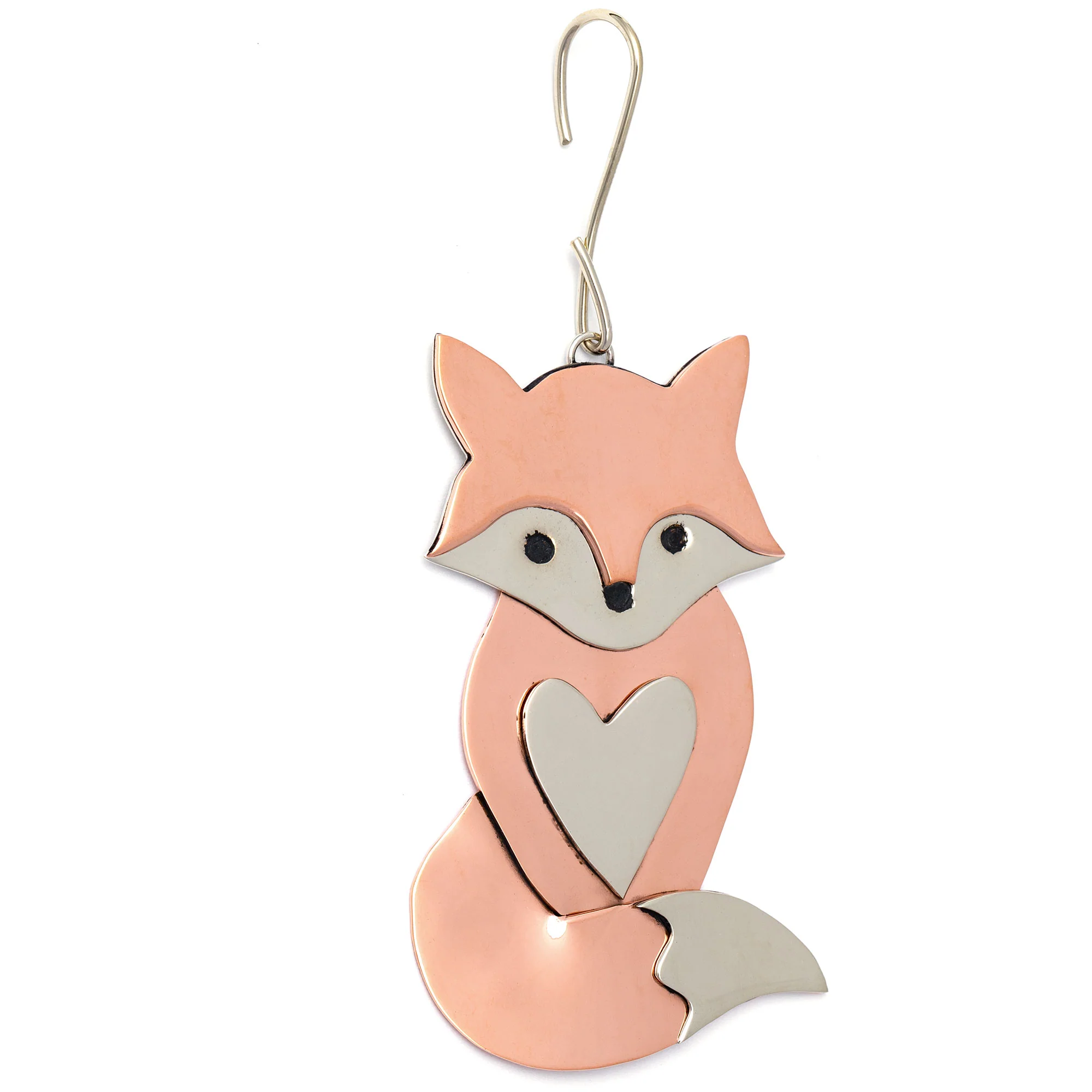 Cute Fox Mixed Metal Ornament - Image 2