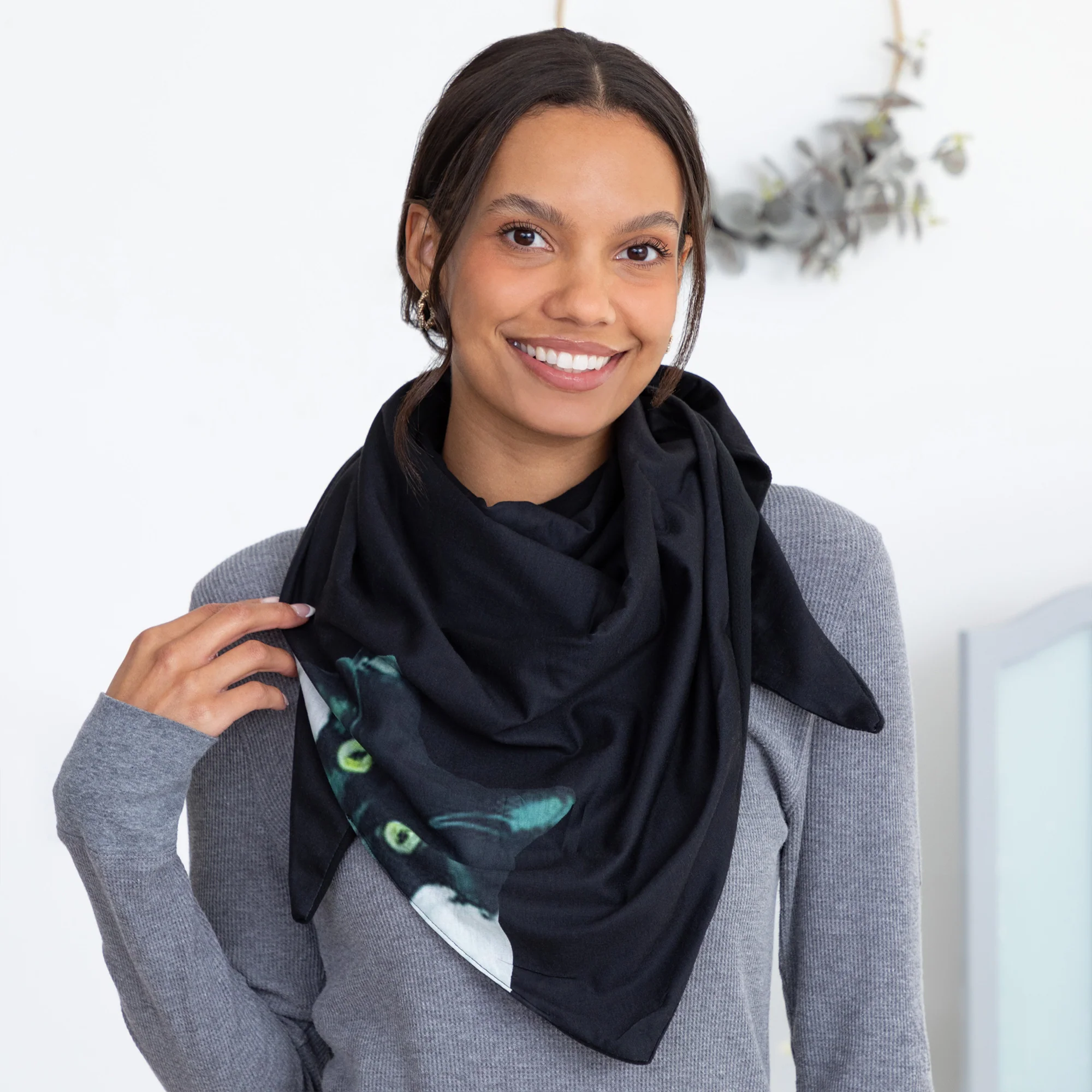 Fleece Lined Oversized Bandana Scarf - Image 16
