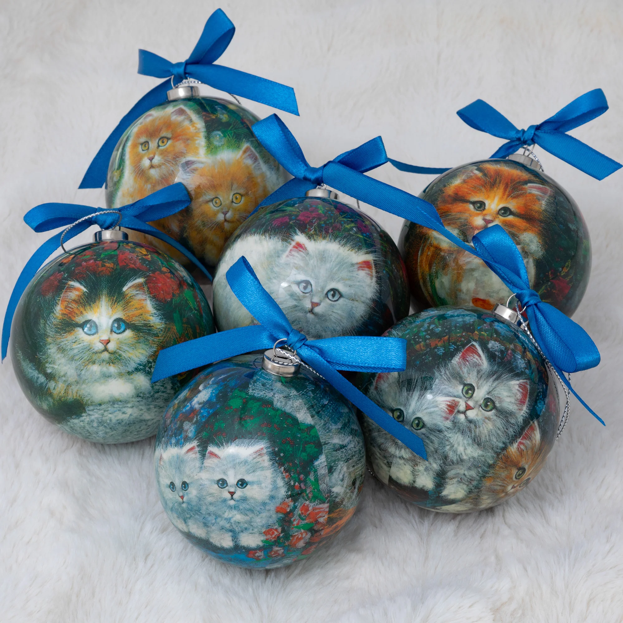 Precious Pets Shatterproof Christmas Ornaments - Set of 6 - Image 2