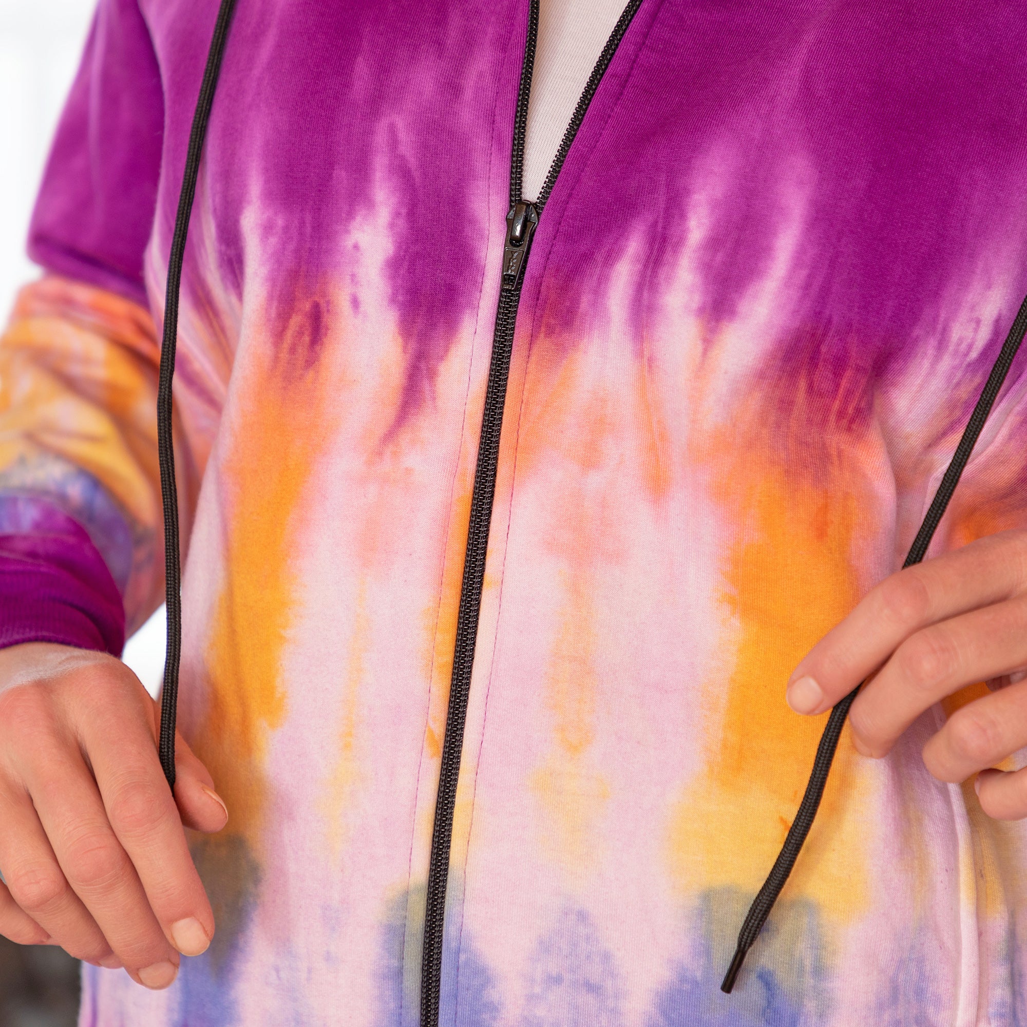 Blurred Rainbow Lightweight Hooded Jacket - Image 5