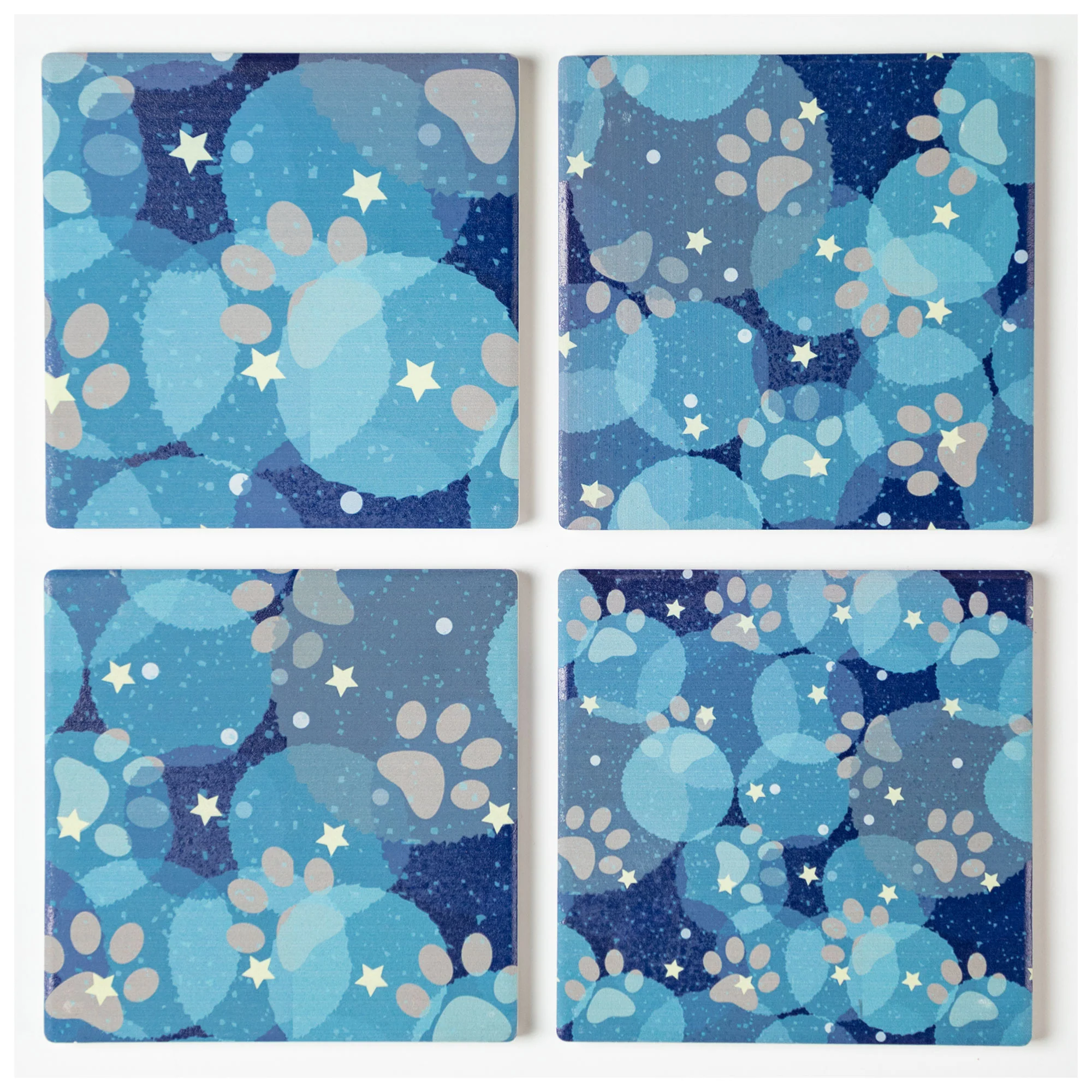 Paw Print Coaster - Set of 4 - Image 2
