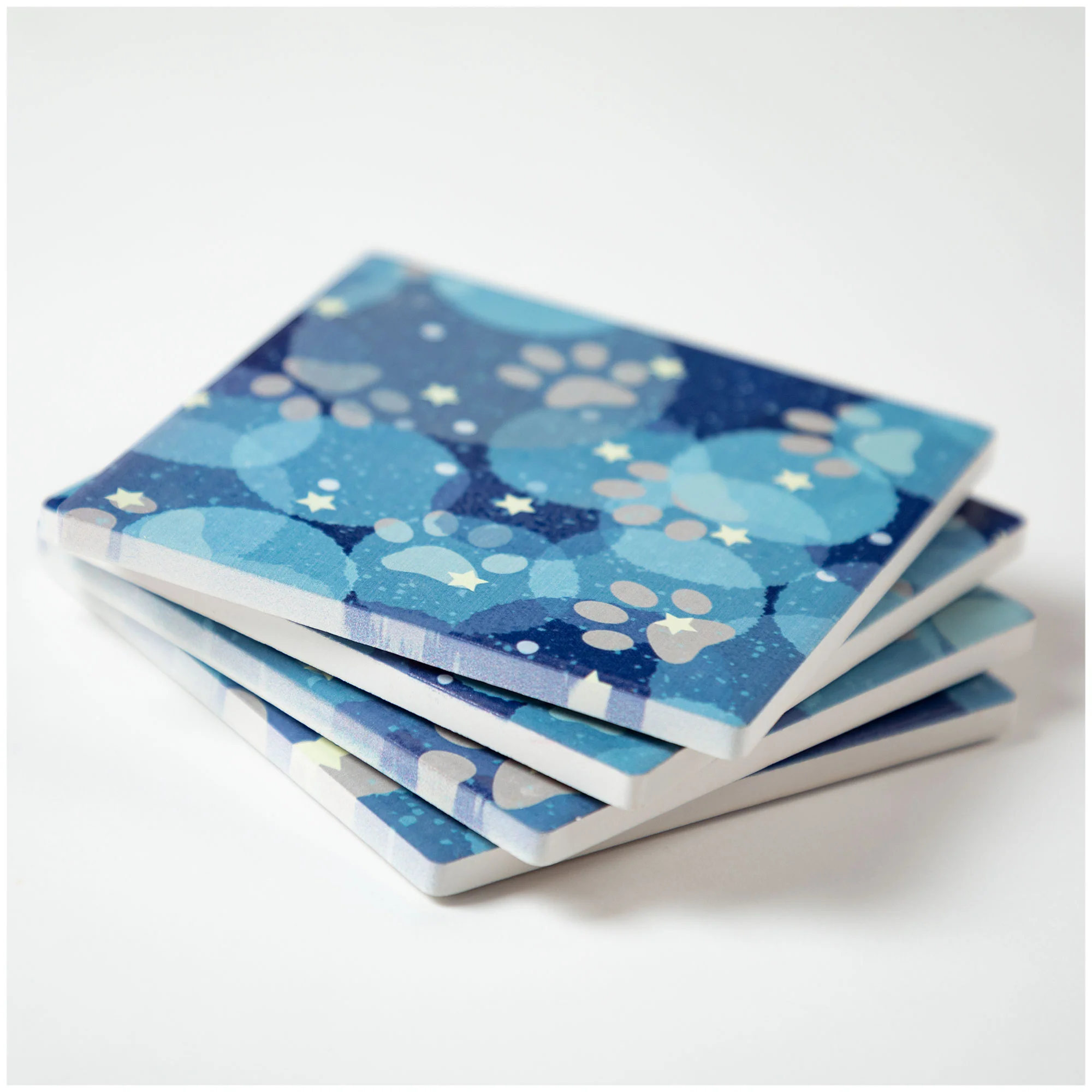 Paw Print Coaster - Set of 4 - Image 4