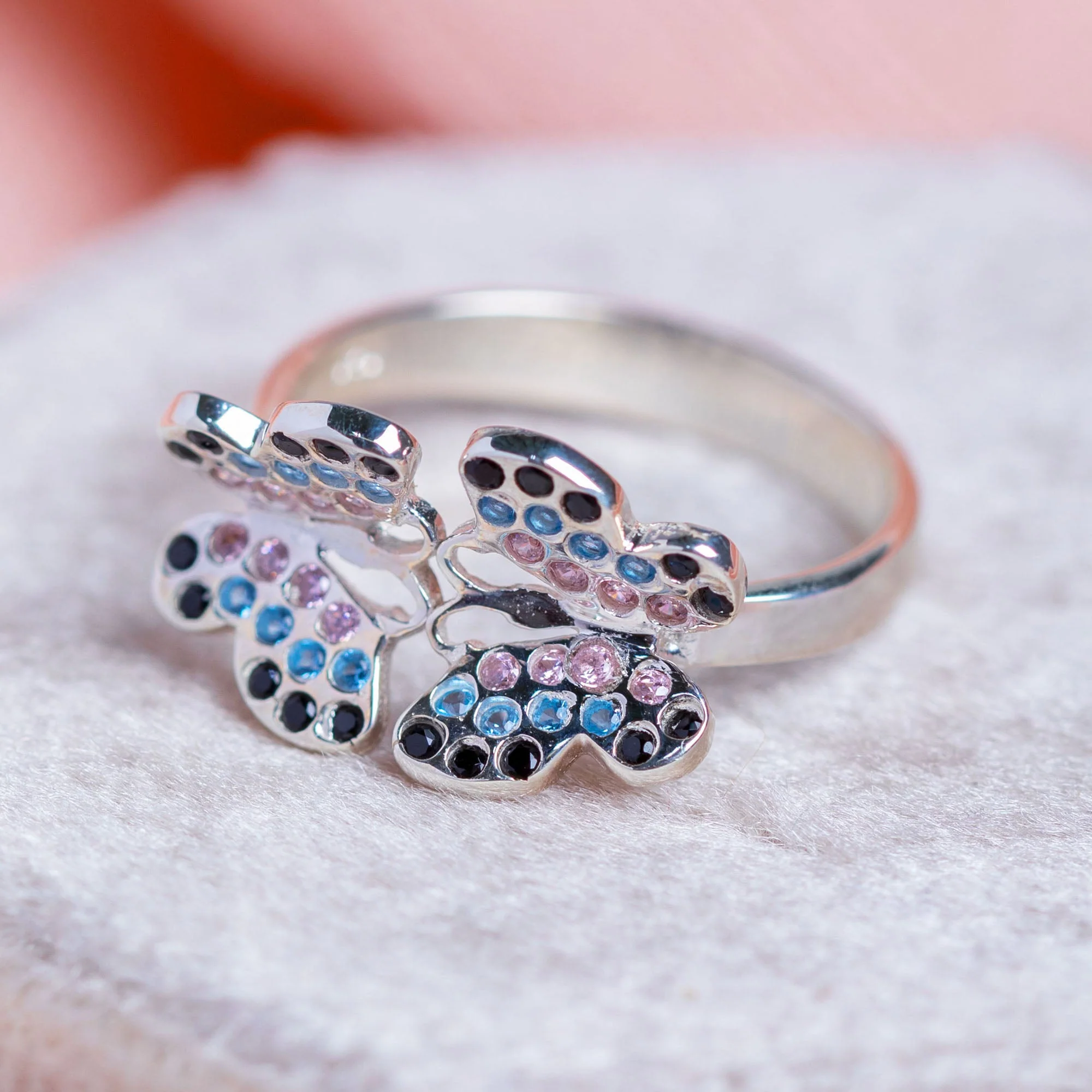 Dazzling Butterflies Sterling Toe Ring - Image 6