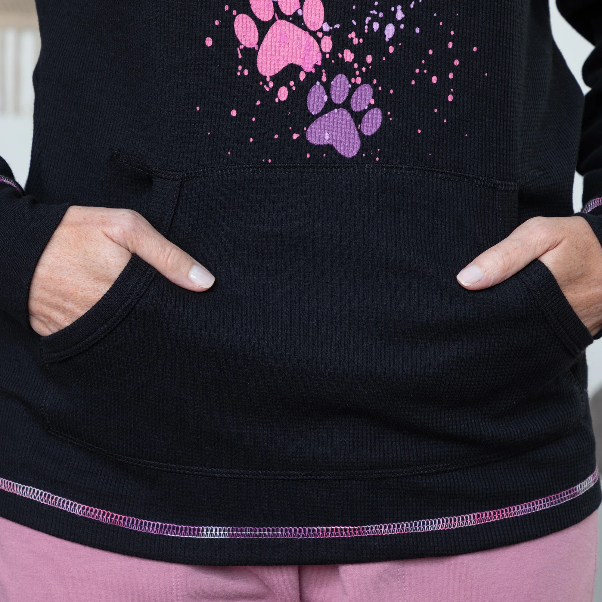 Paint & Paws Rainbow Stitch Thermal Top - Image 3