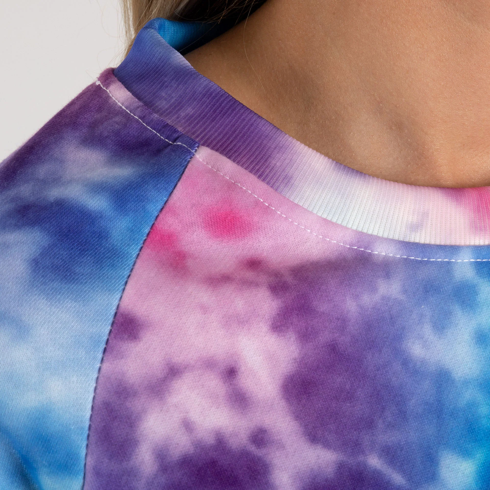 Paw Tie-Dye Stripe Lightweight Crew Sweatshirt - Image 2