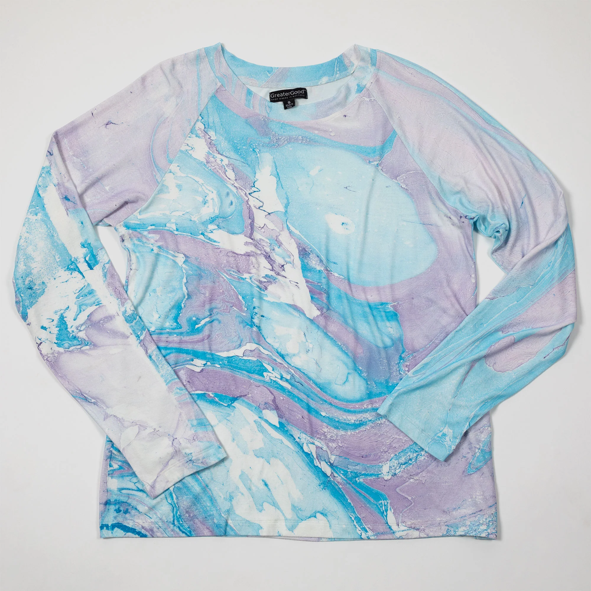 Marble Raglan Long Sleeve Top - Image 3