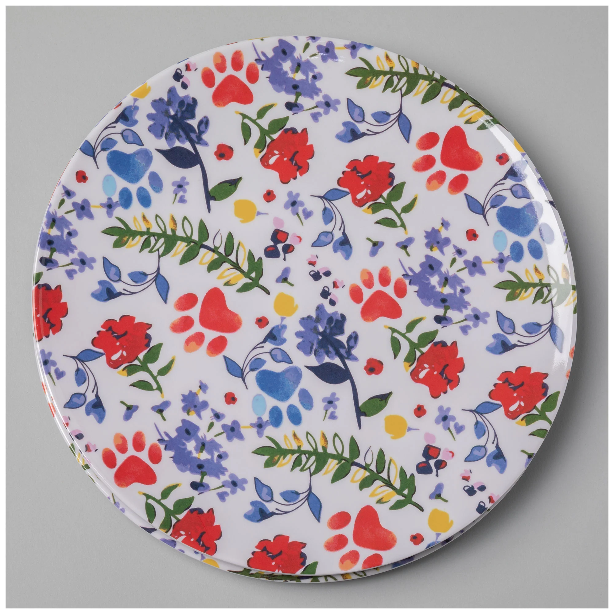 Flower Garden Paws Melamine Dinnerware Set - Set of 4 - Image 7