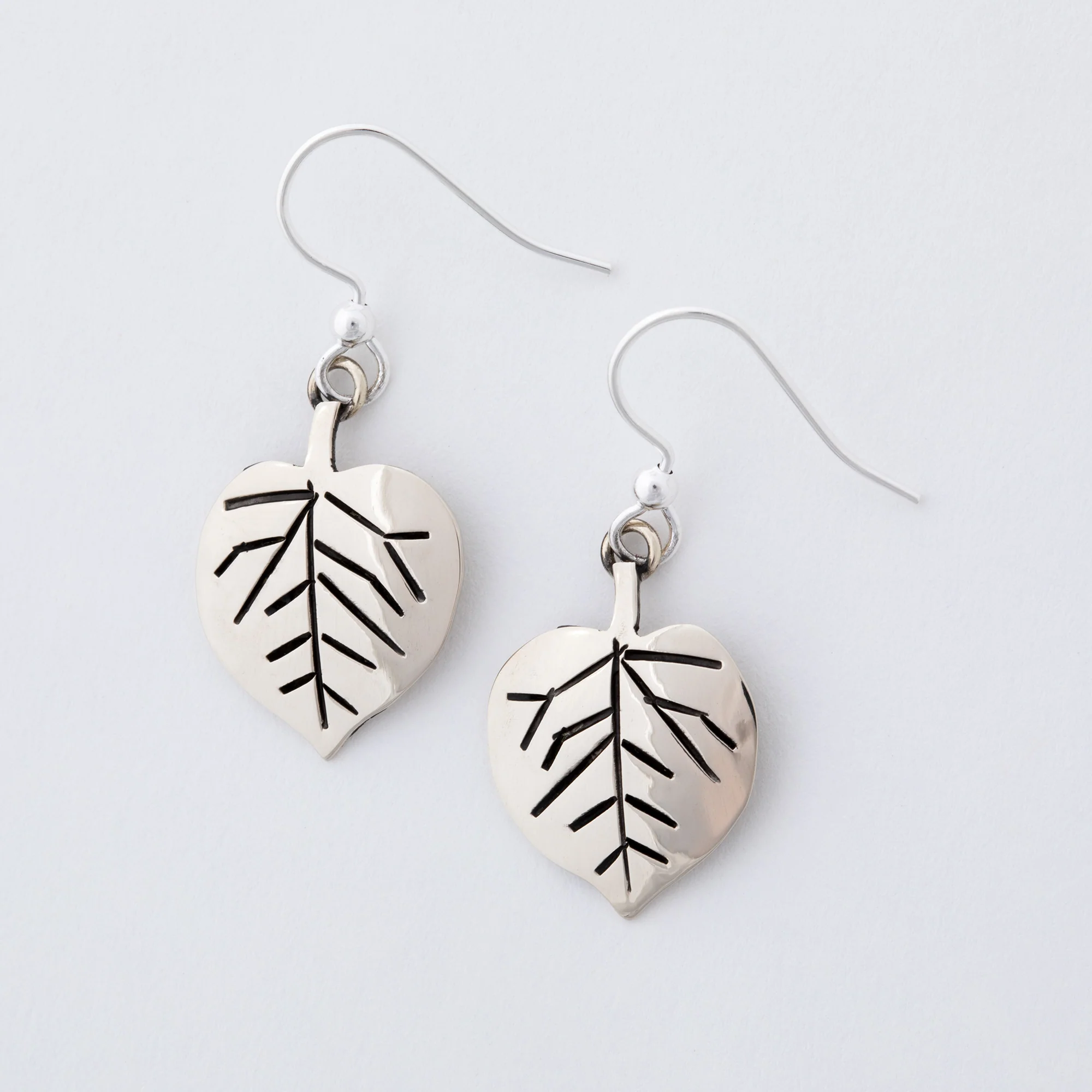 Falling Leaves Mixed Metal Earrings - Image 4