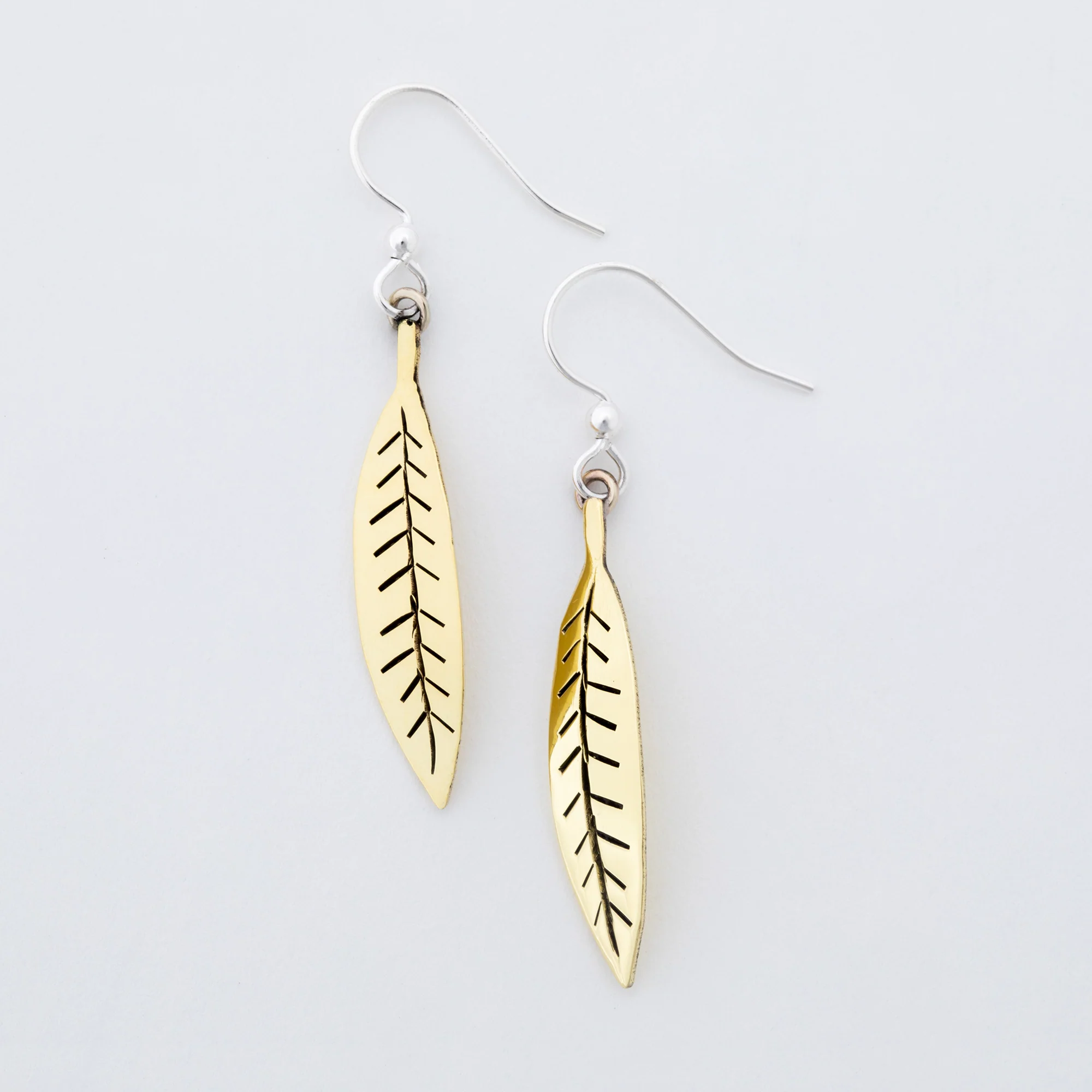 Falling Leaves Mixed Metal Earrings - Image 8