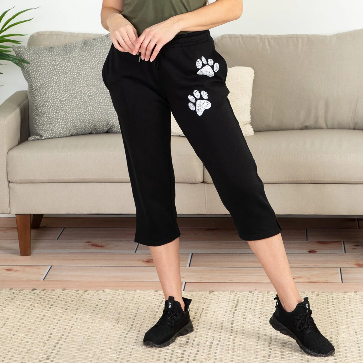 Paw Print Capri Sweatpants - Image 10