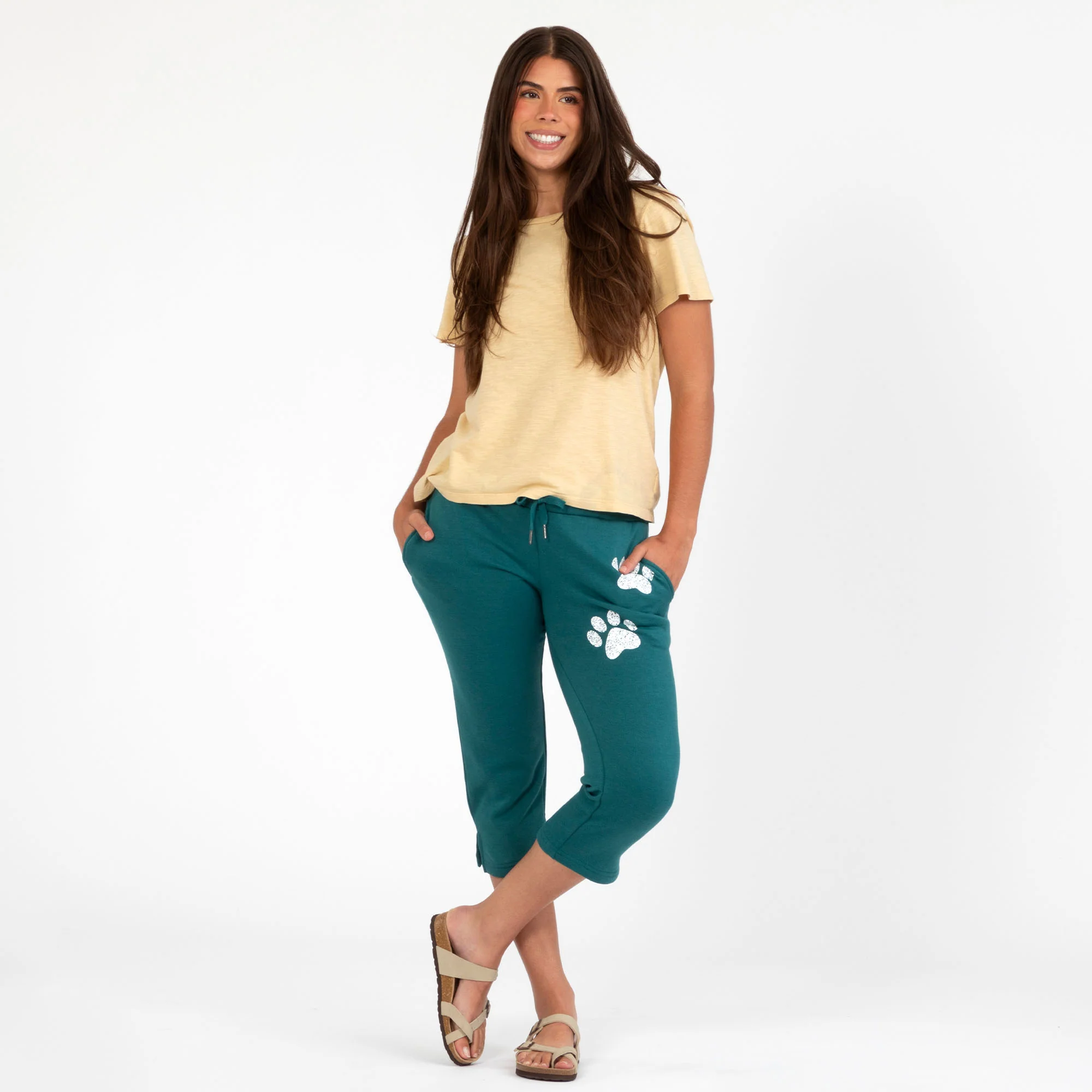 Paw Print Capri Sweatpants - Image 4