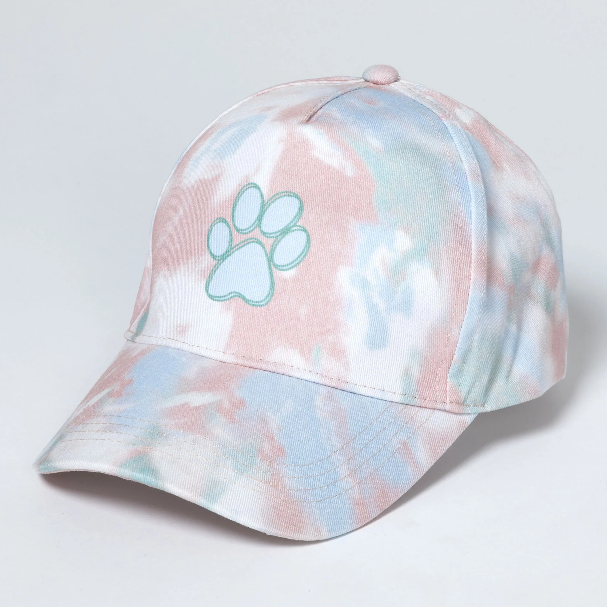 Paw Print Tie-Dye Ponytail Hat - Image 11