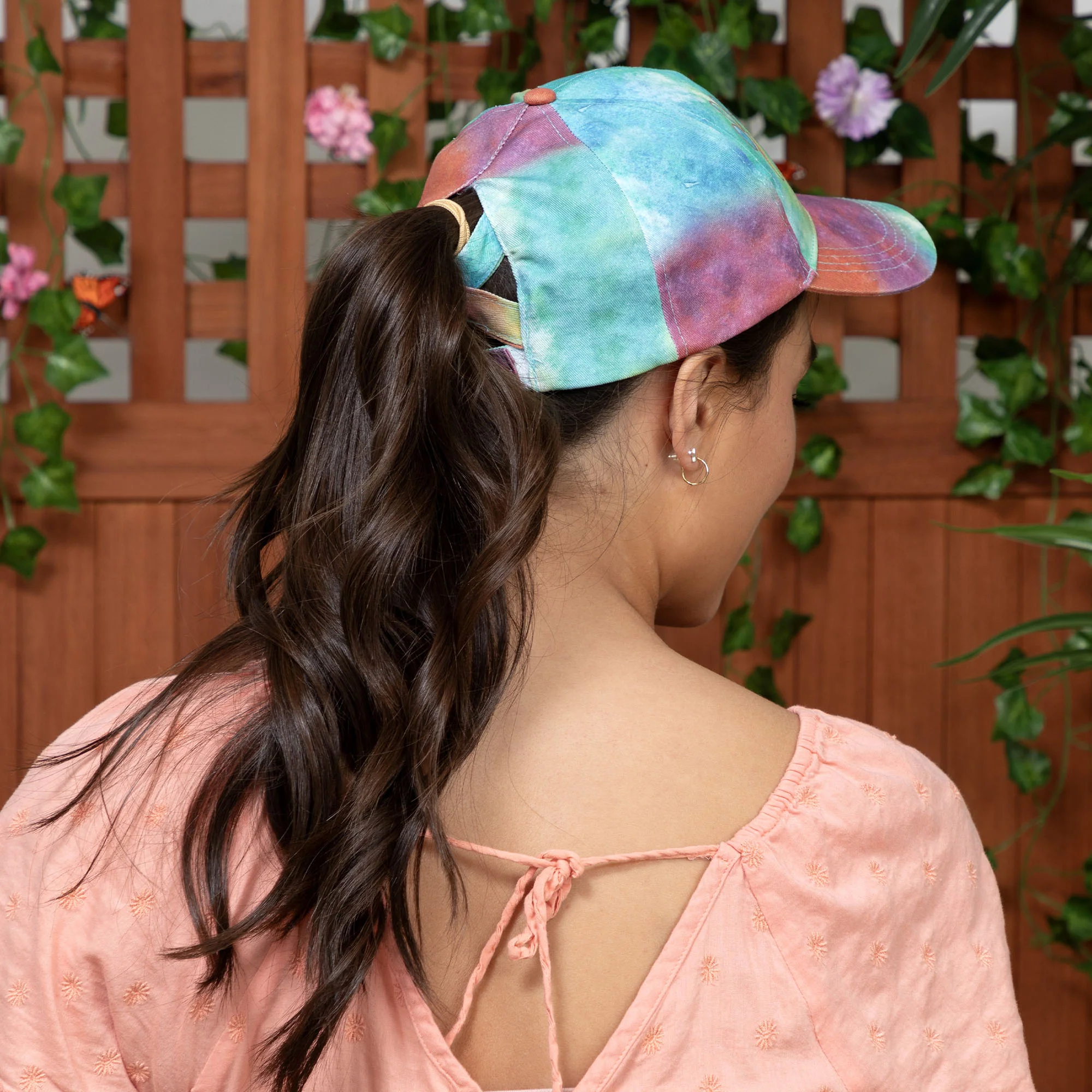 Paw Print Tie-Dye Ponytail Hat - Image 16