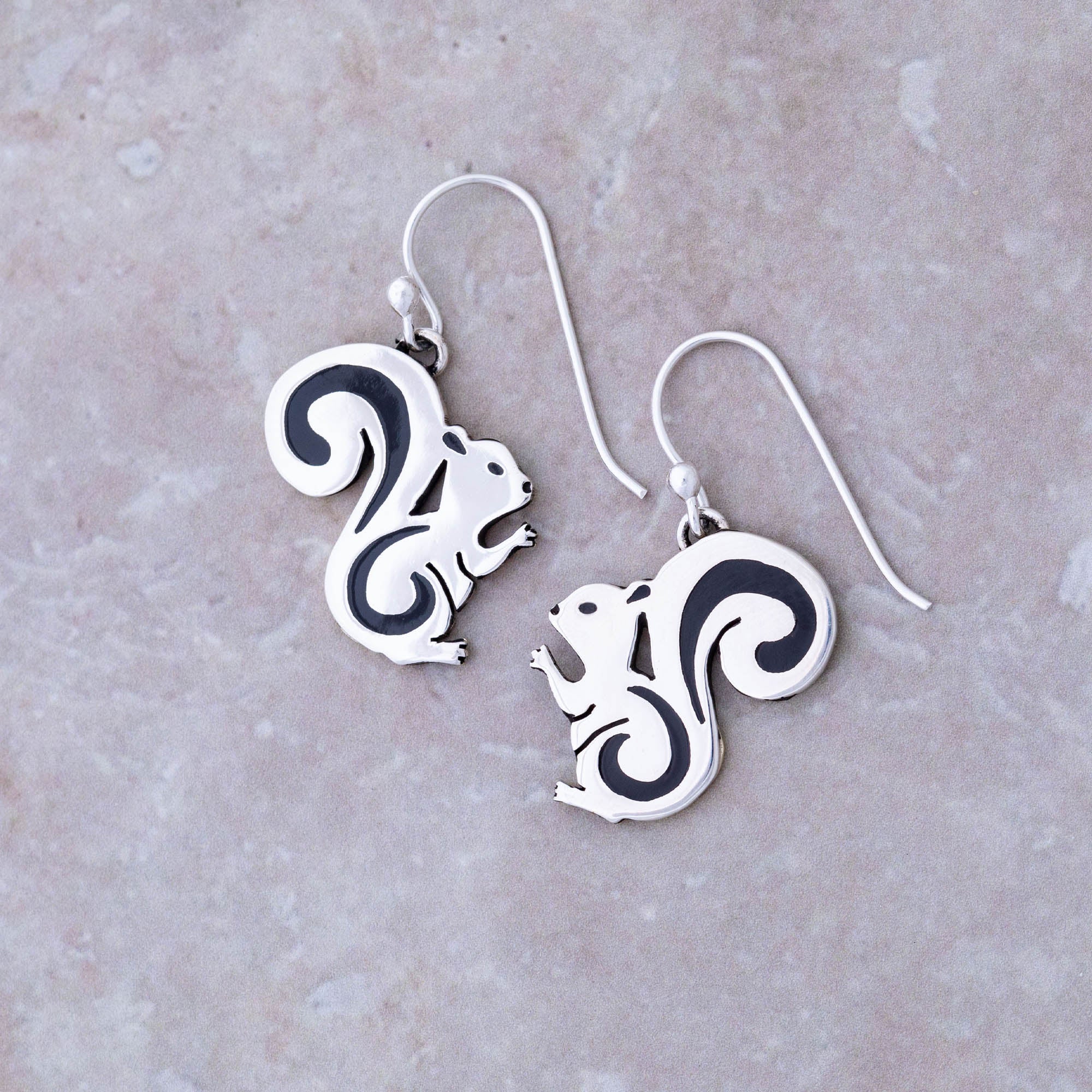 Squirrel Handcrafted Sterling Earrings - Image 2