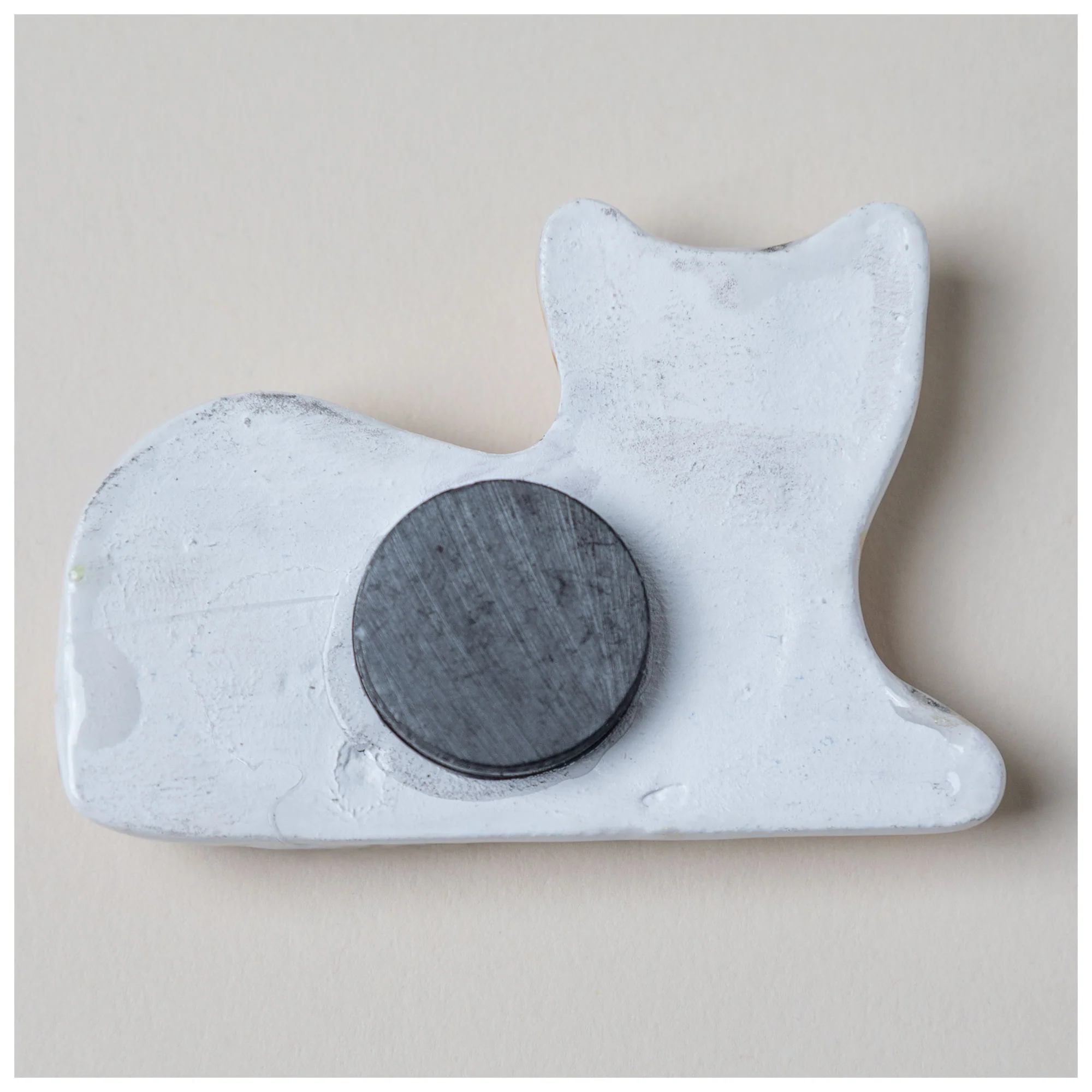 Hand-Painted Ceramic Cat Magnet - Image 7