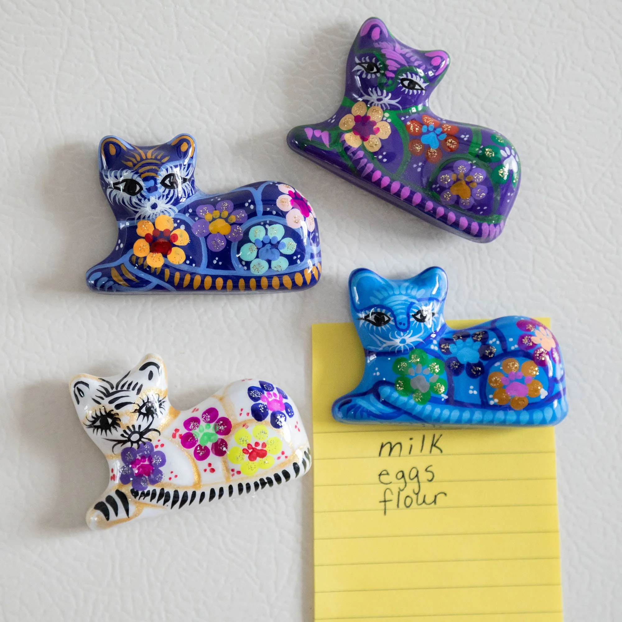 Hand-Painted Ceramic Cat Magnet - Image 9