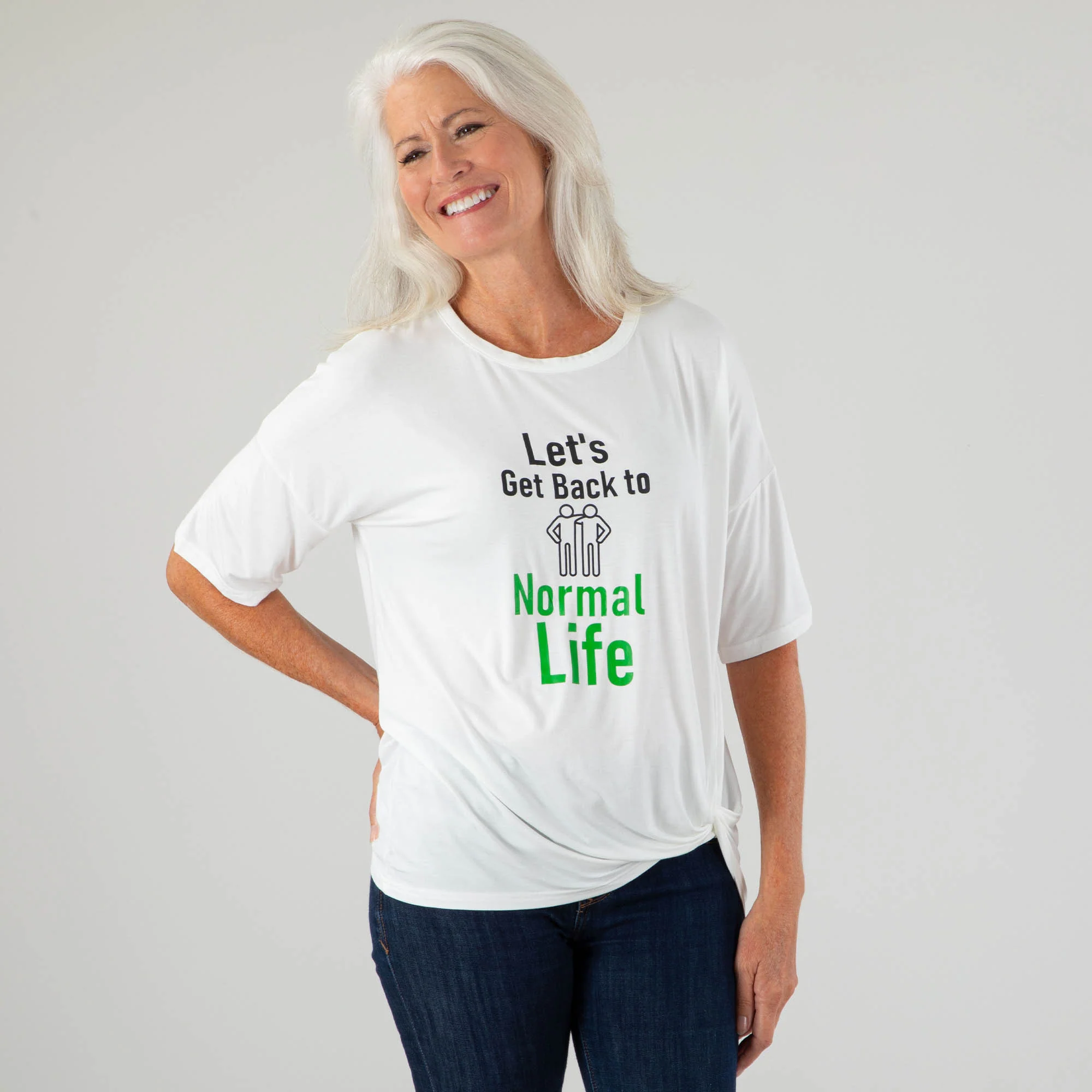 Let's Get Back Dolman Front Twist T-Shirt - Image 5