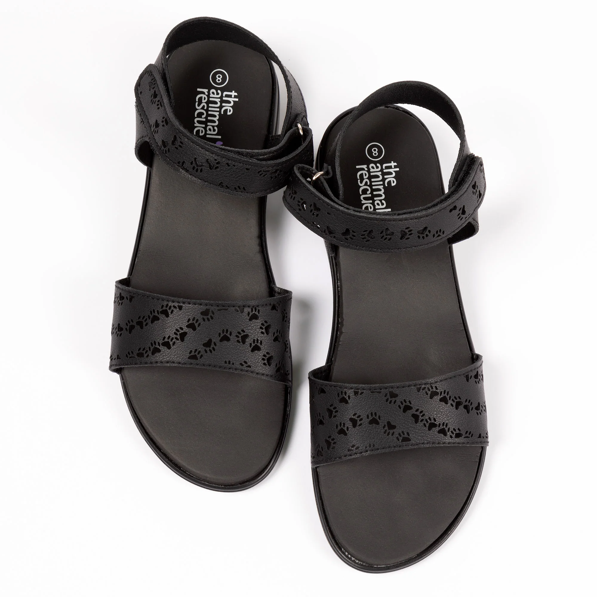 Paw Print Faux Leather Strap Sandals - Image 3