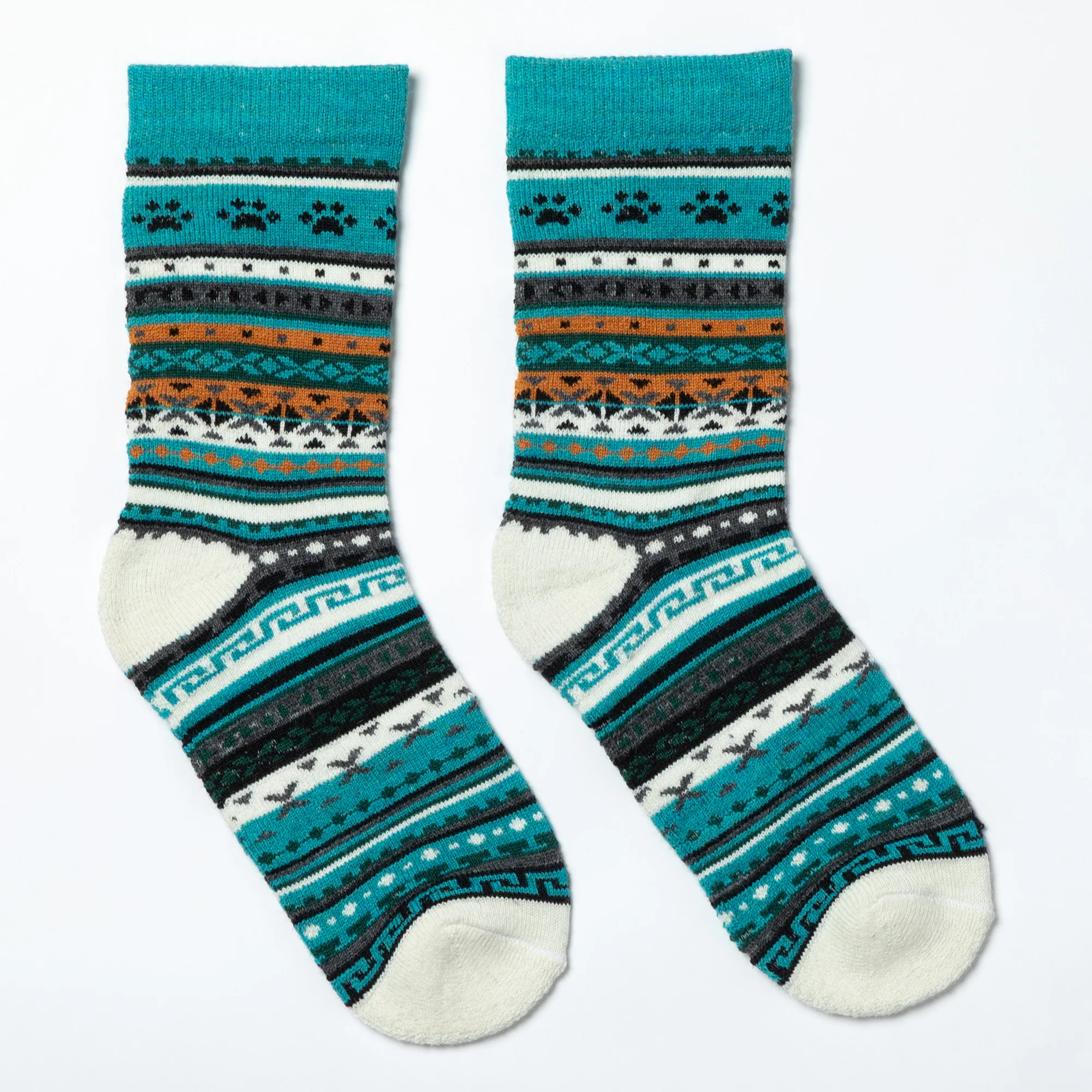 Paw Print Alpaca Crew Socks - Image 20
