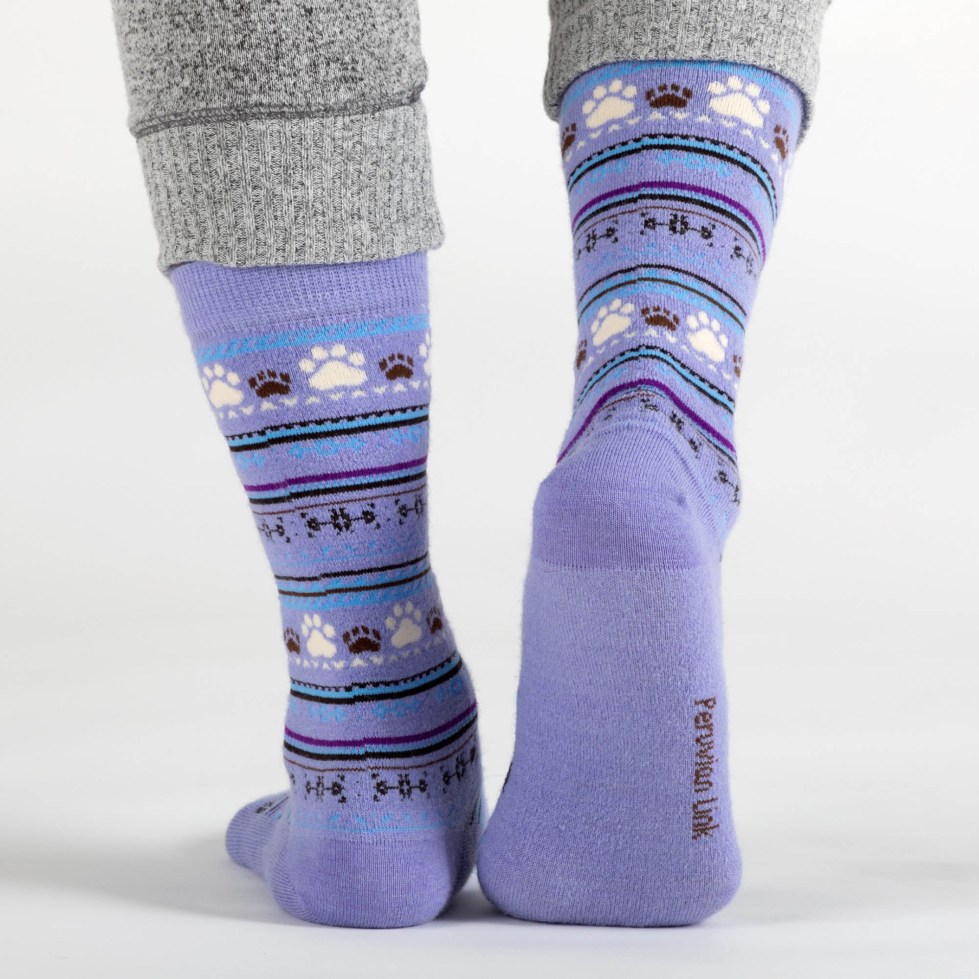 Paw Print Alpaca Crew Socks - Image 5