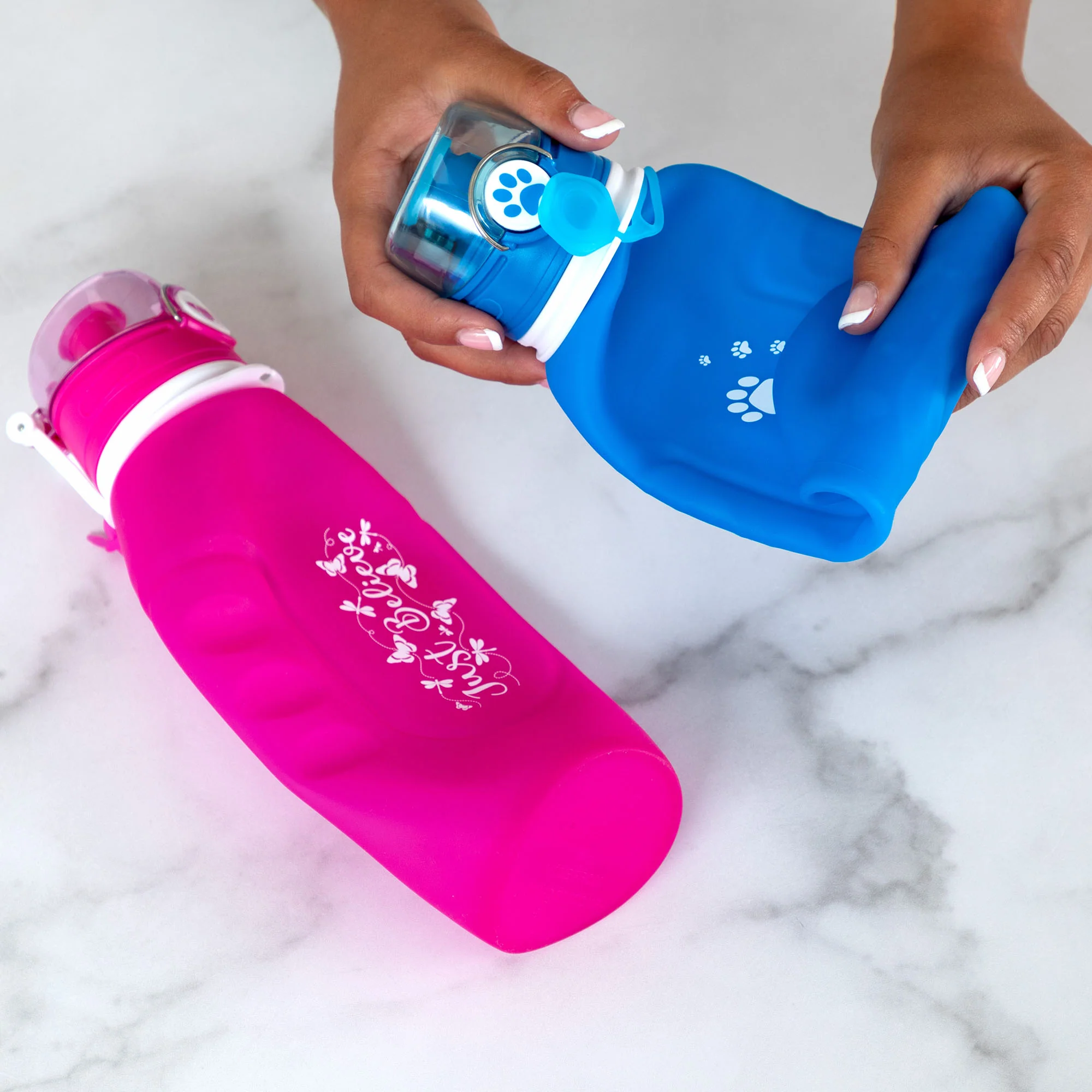 HydroGood Collapsible Silicone Water Bottle - Image 3