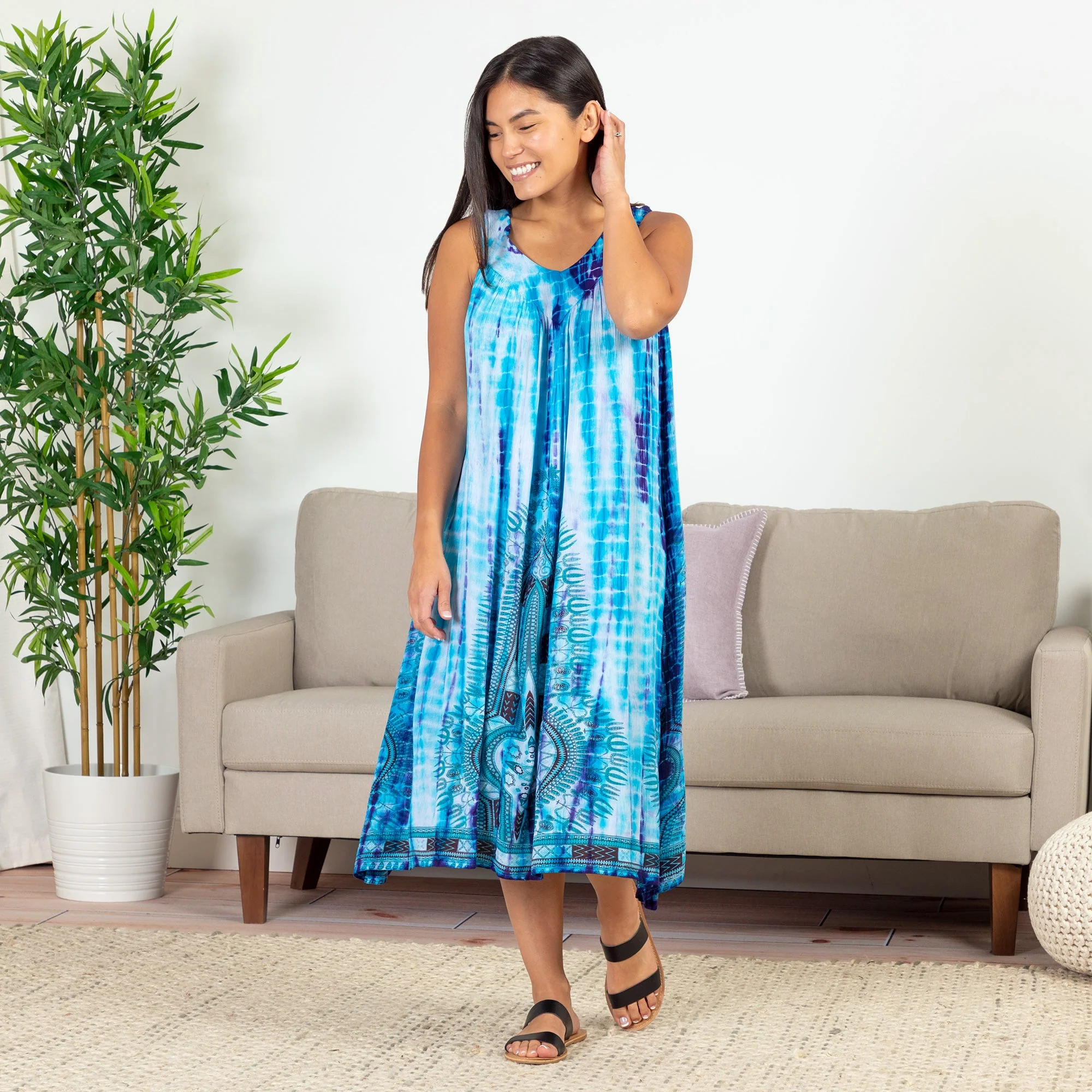 Tie-Dye Midi Tank Dress | Fair Trade - Image 14