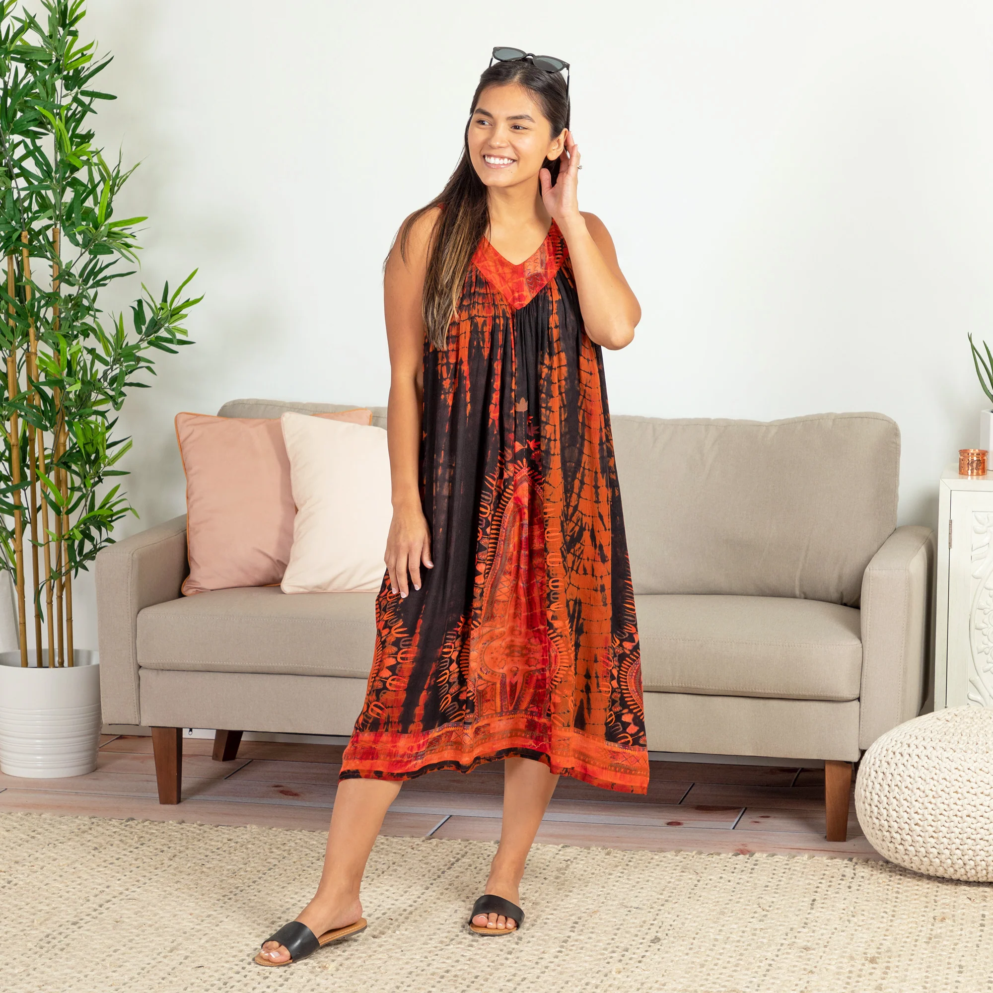 Tie-Dye Midi Tank Dress | Fair Trade - Image 8