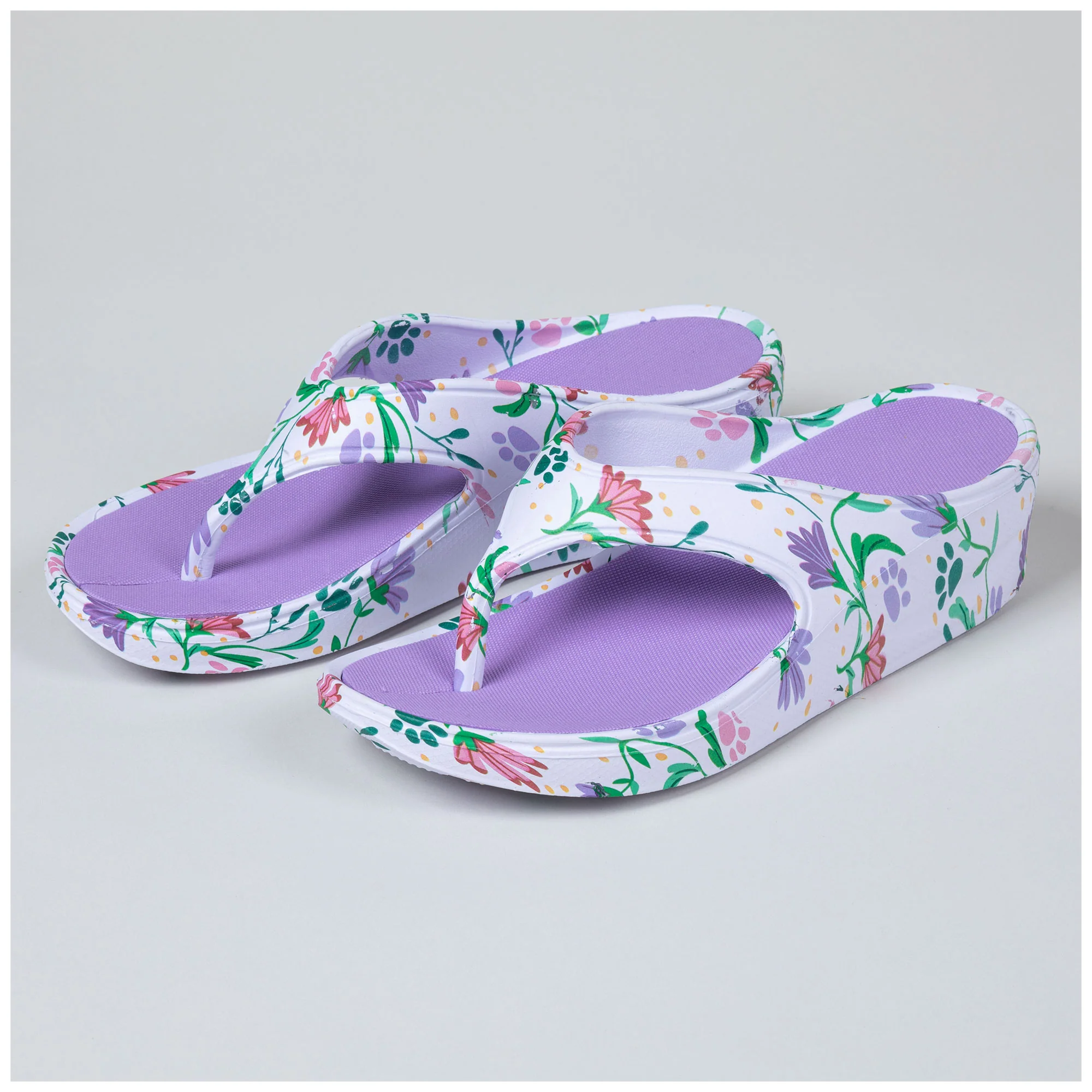 Paw Print Wedge Flip Flops - Image 3