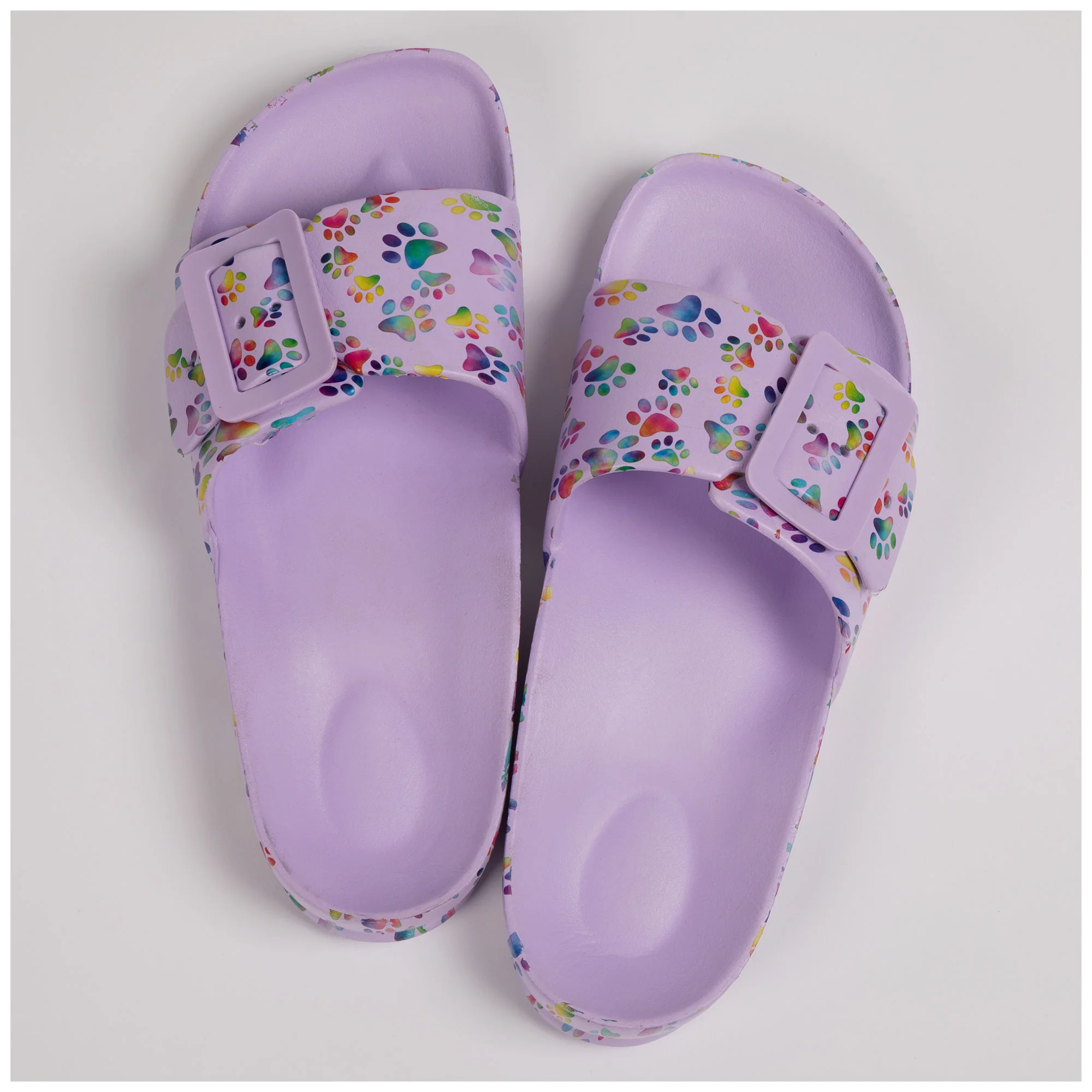 Paw Print Single Buckle Slide Sandals - Image 13